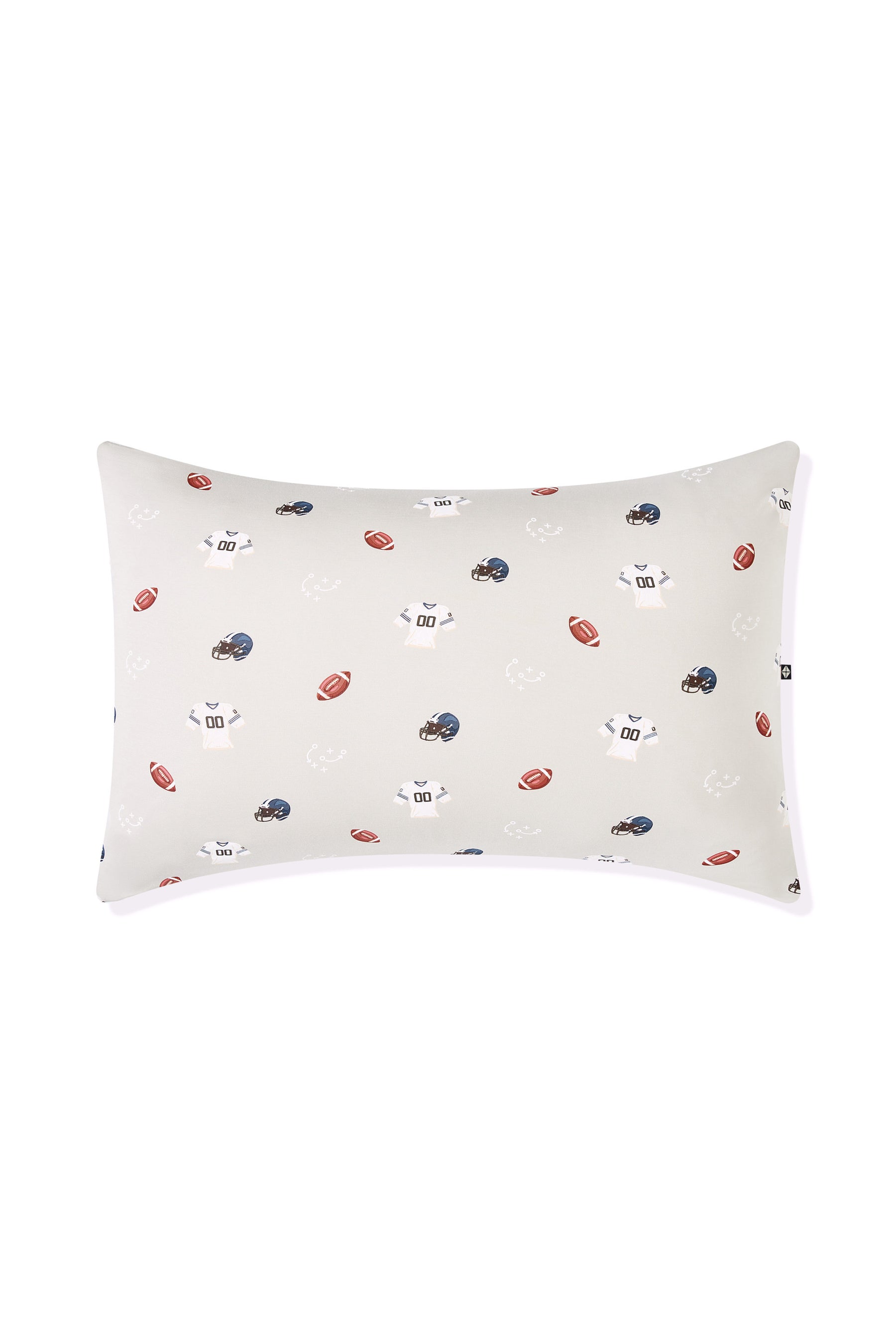 Standard Pillowcase in Vintage Football print on a white background