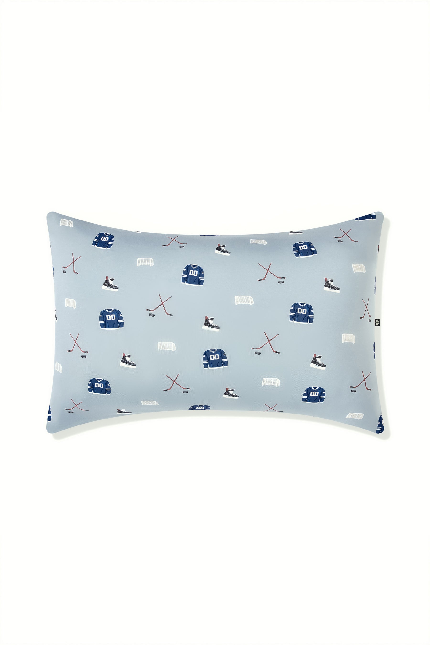 Standard Pillowcase in Vintage Hockey print on a white background