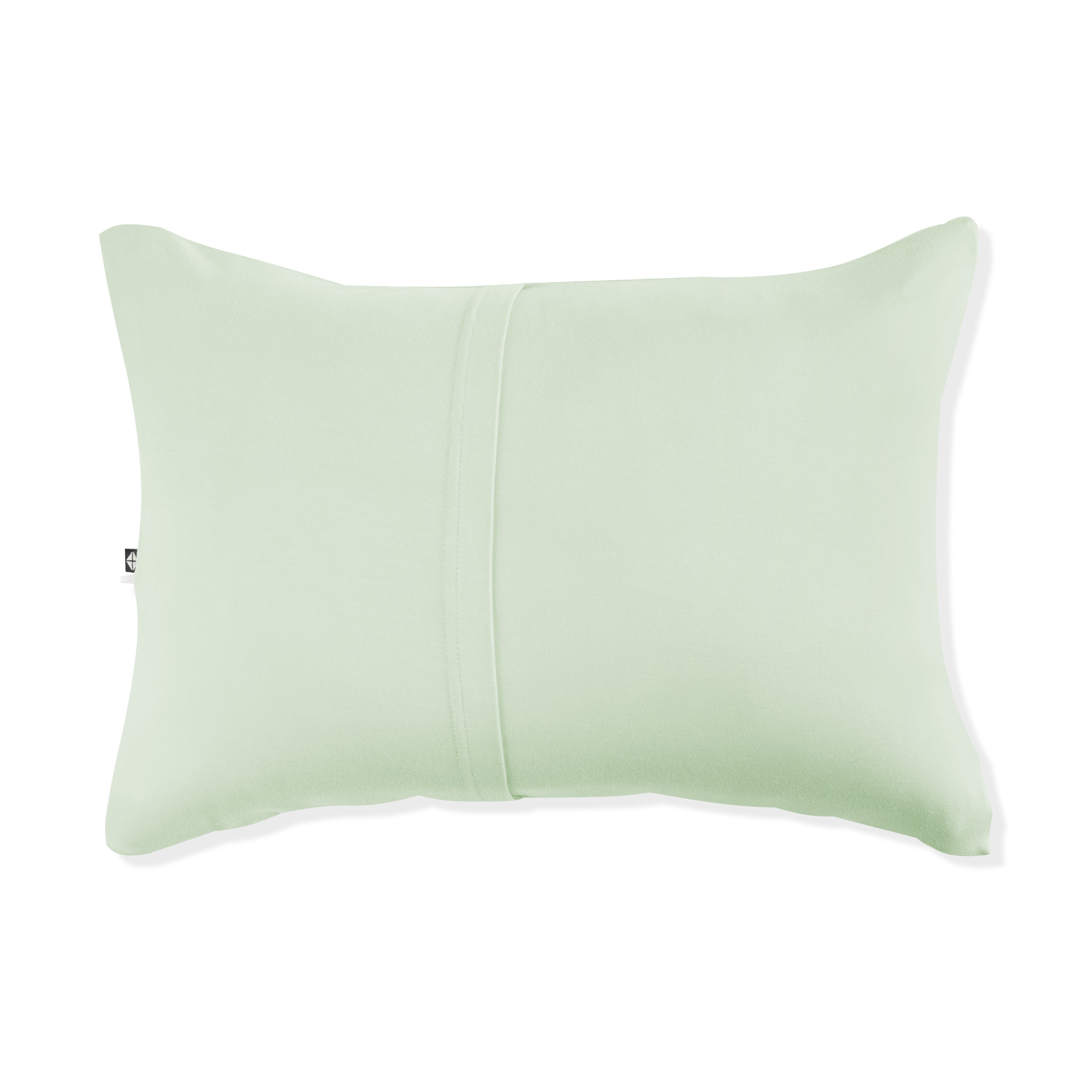 Back of the Toddler Pillowcase in Basil showing the envelope closure