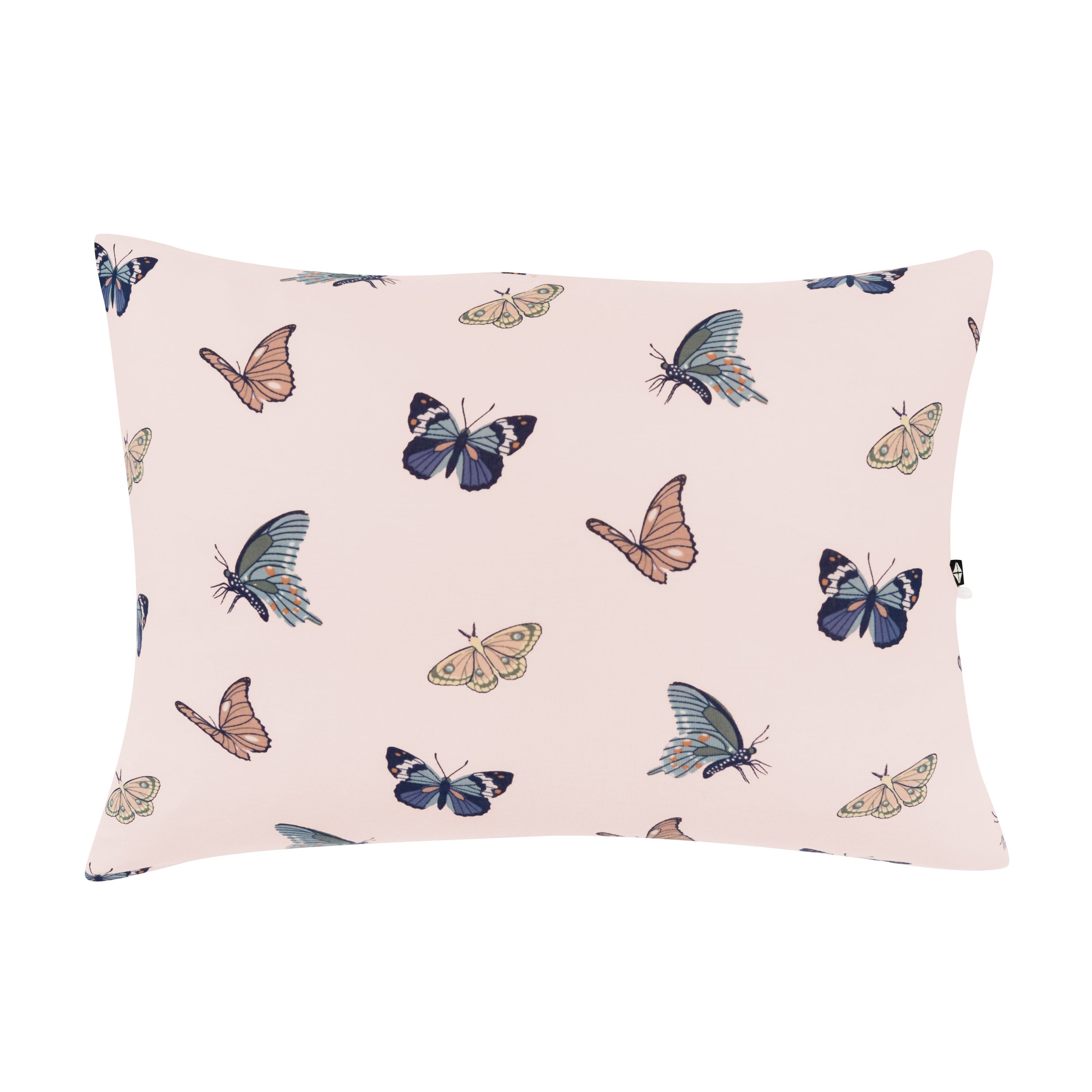 Toddler pillowcase in Blush Butterfly front