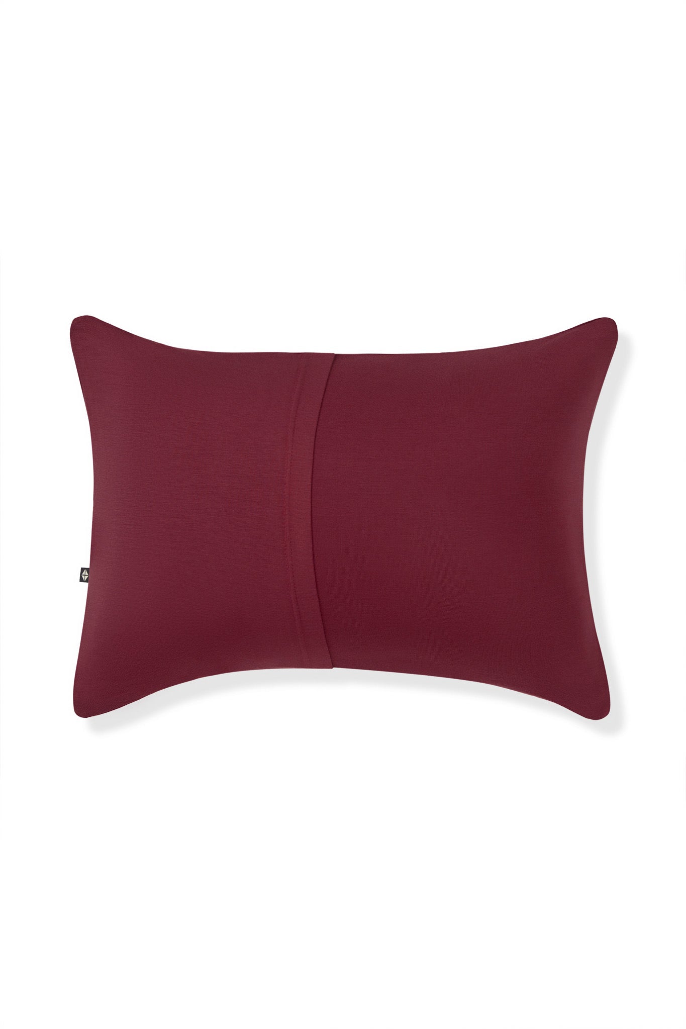 Back side of Toddler Pillowcase in Burgundy on a white background