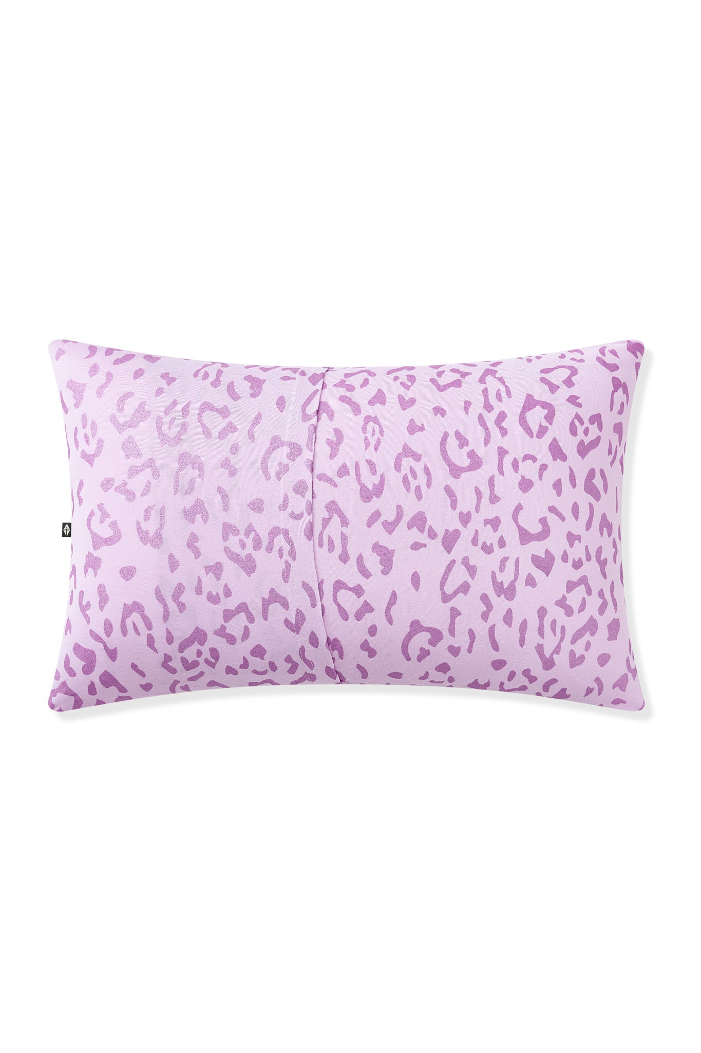 Back side of Toddler Pillowcase in Thistle Leopard print on white background