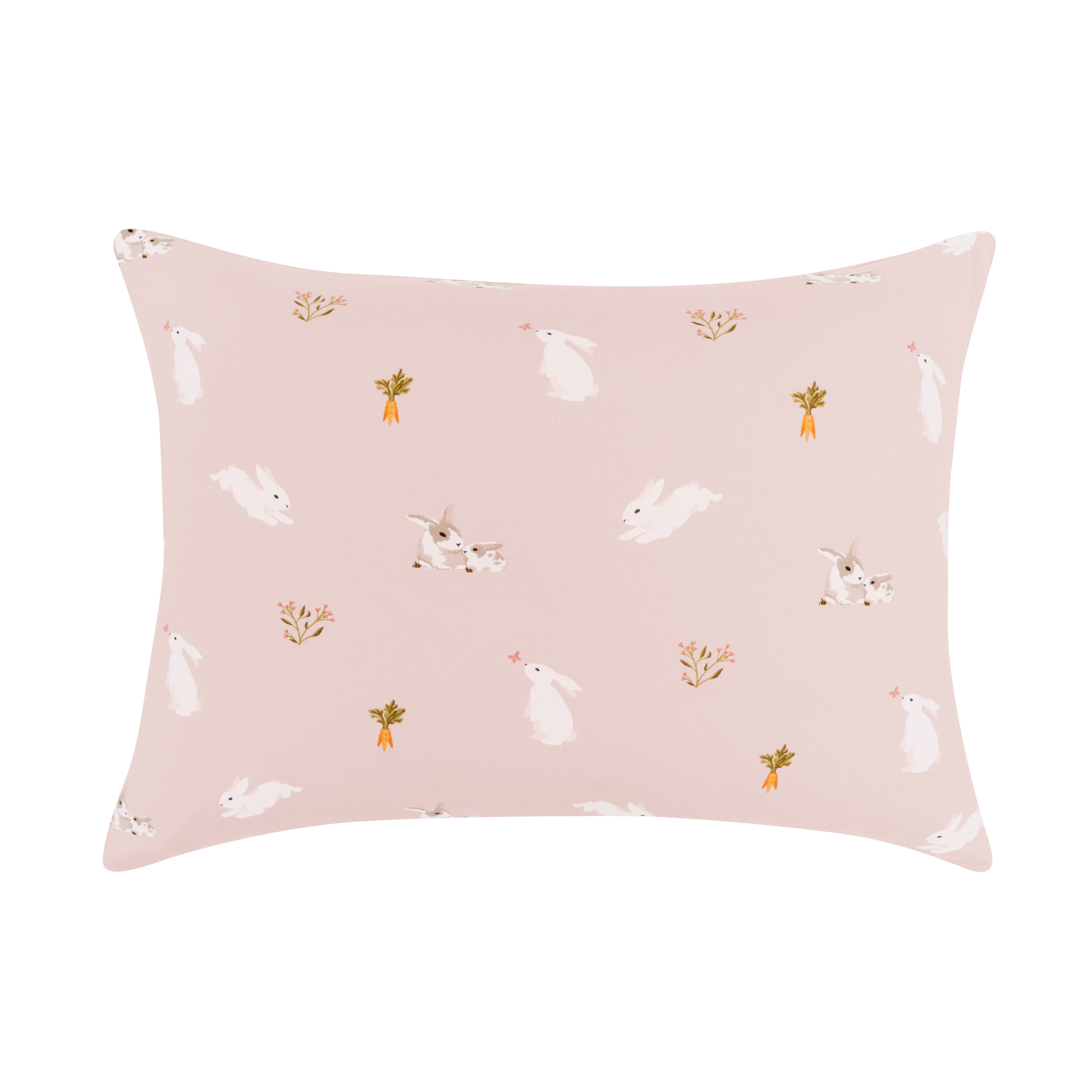 Toddler Pillowcase in Blush Rabbit front