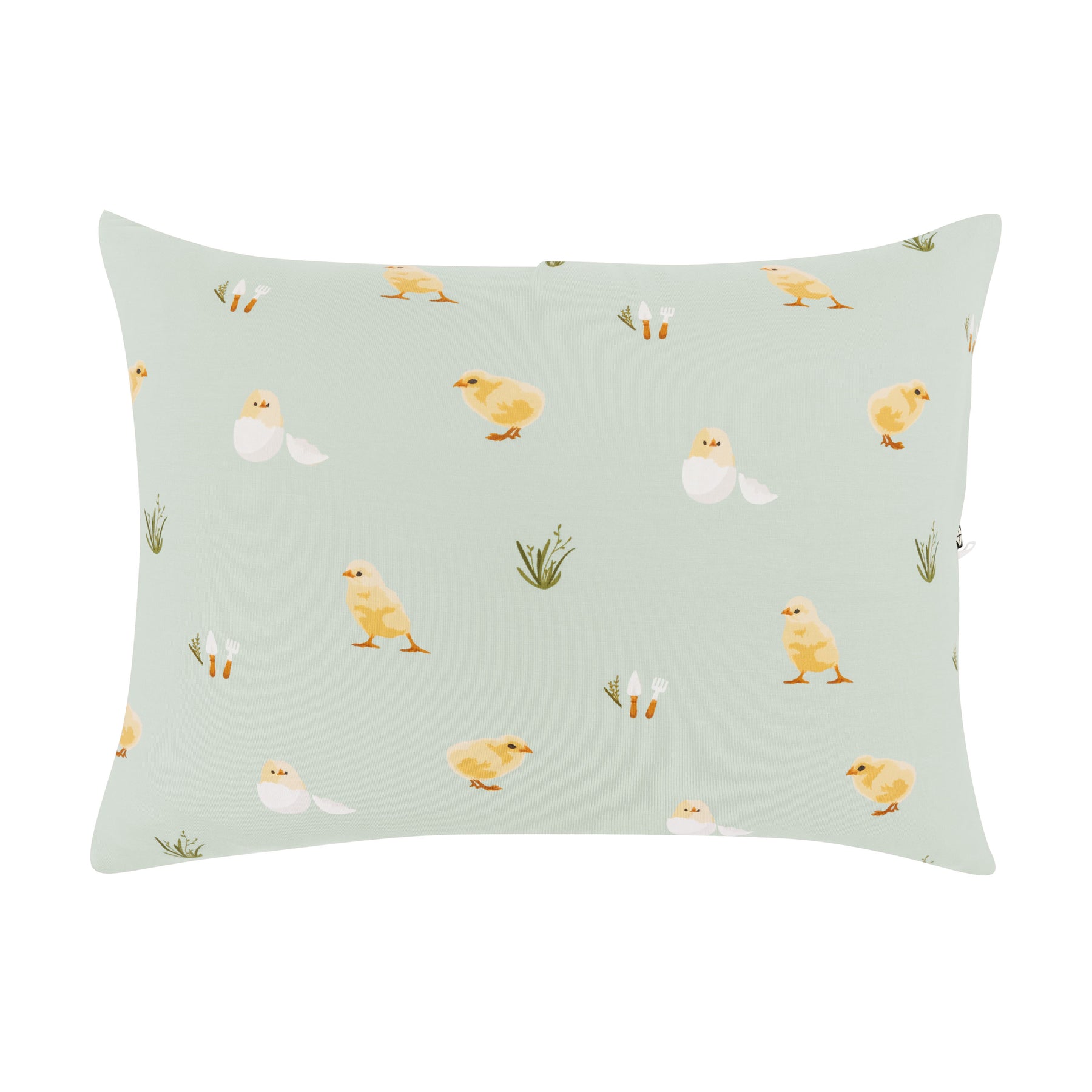 Toddler Pillowcase in Aloe Chick front