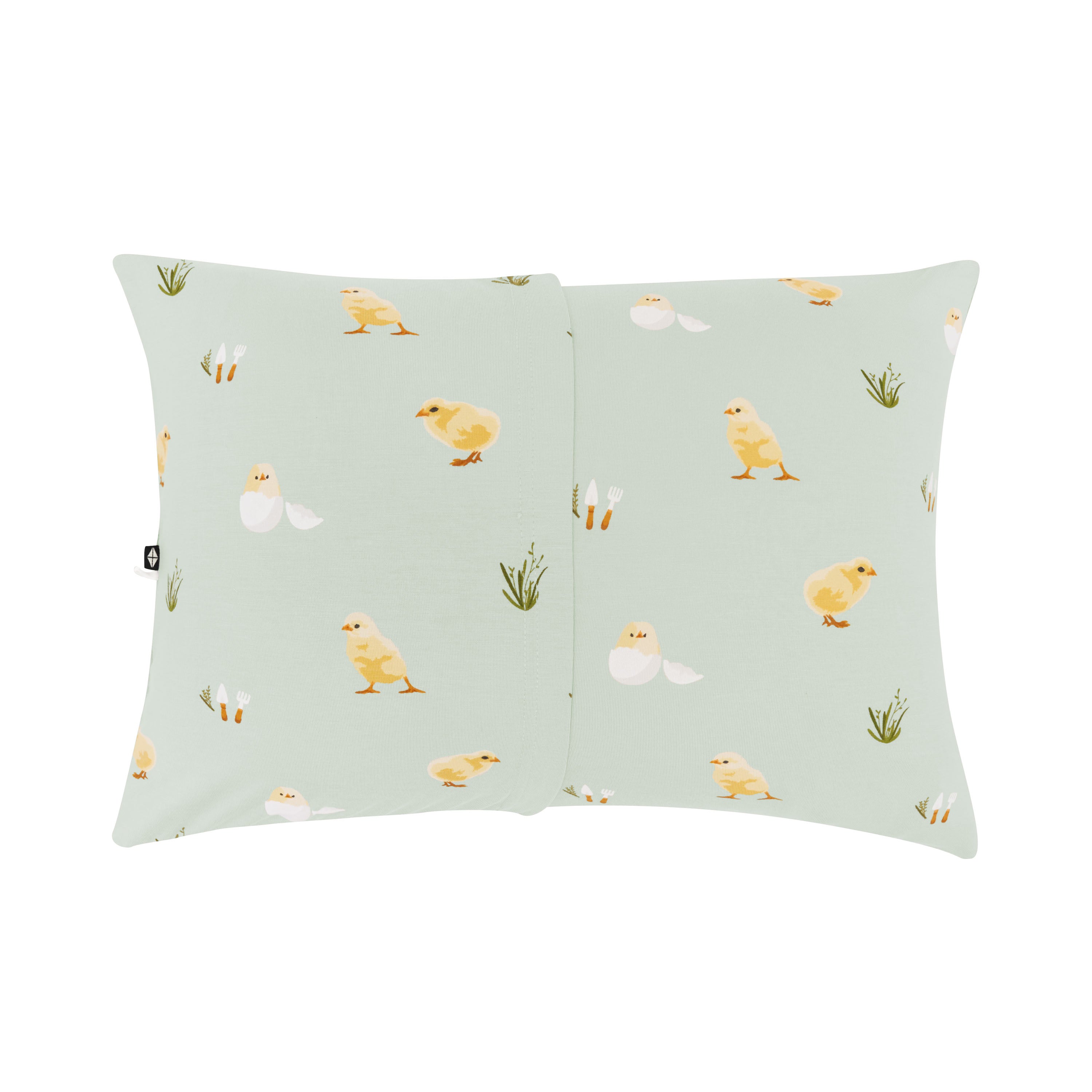 Toddler Pillowcase in Aloe Chick back