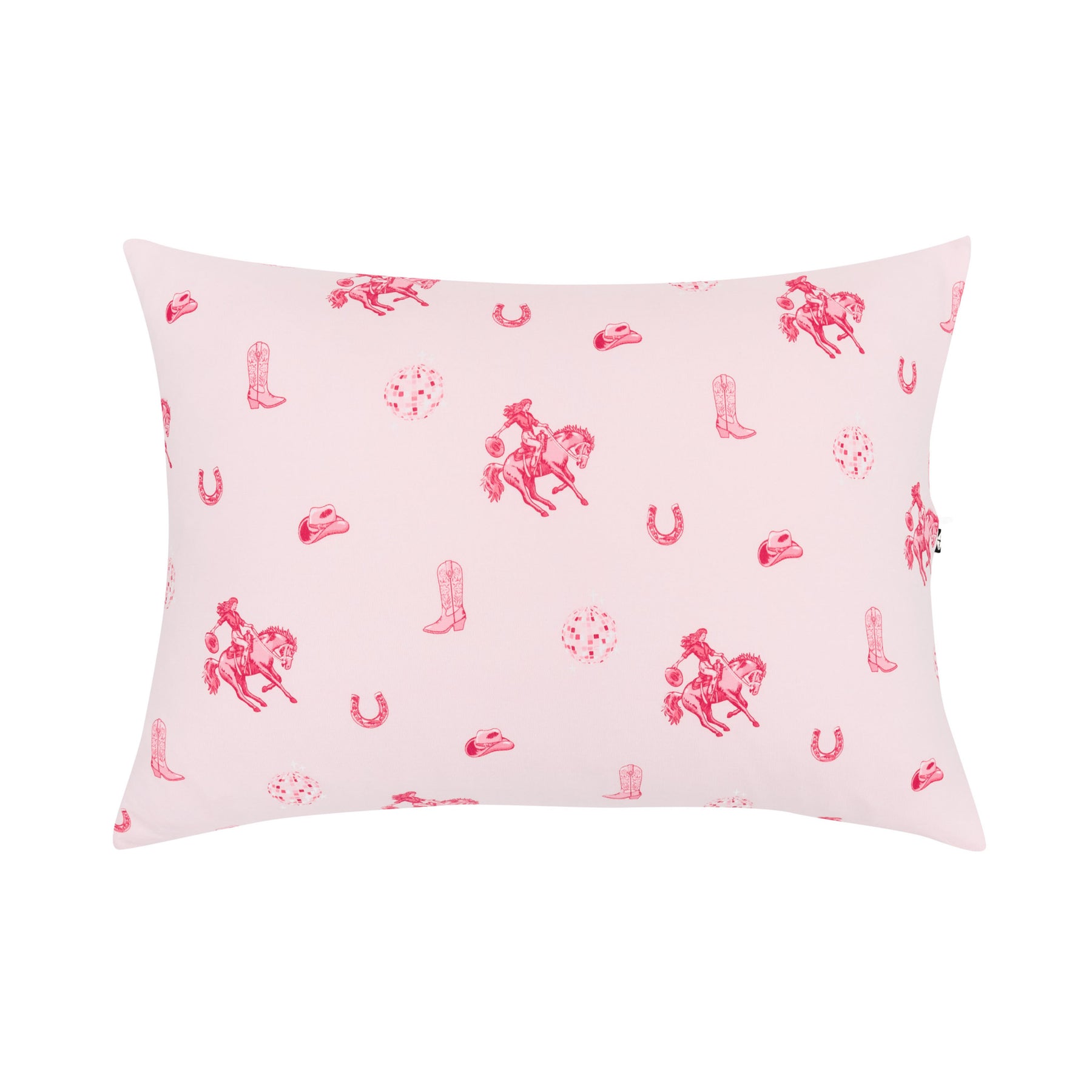 The front of the Toddler Pillowcase in Disco Cowgirl