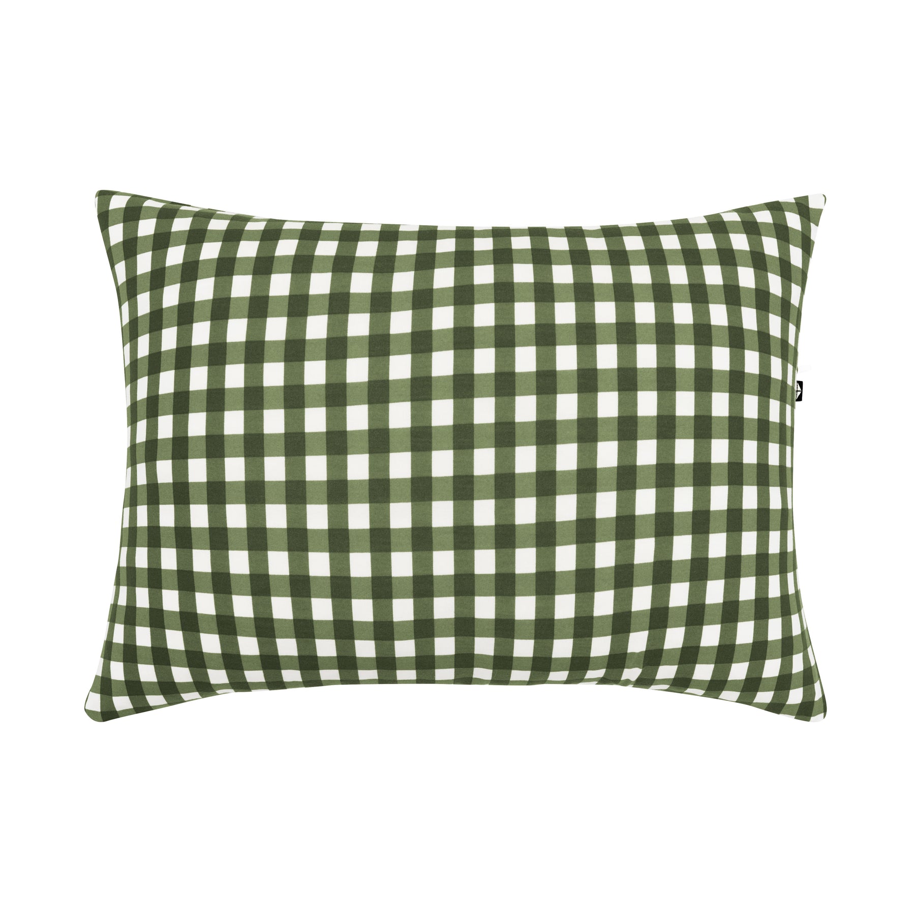 The front of the Toddler Pillowcase in Gingham Fir