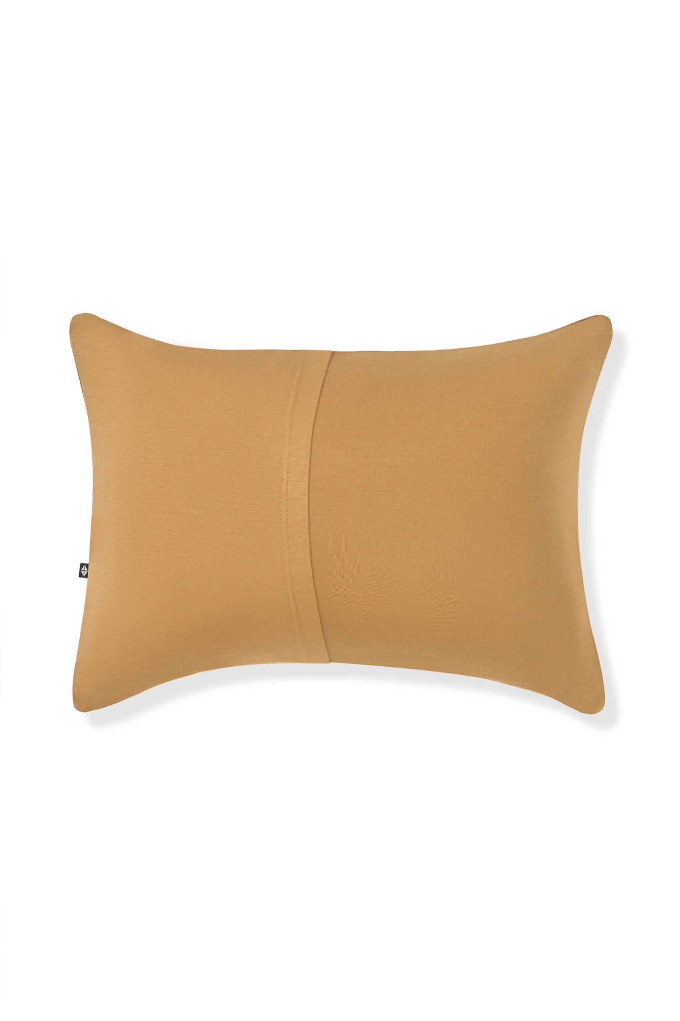 Back side of Toddler Pillowcase in Ochre on a white background