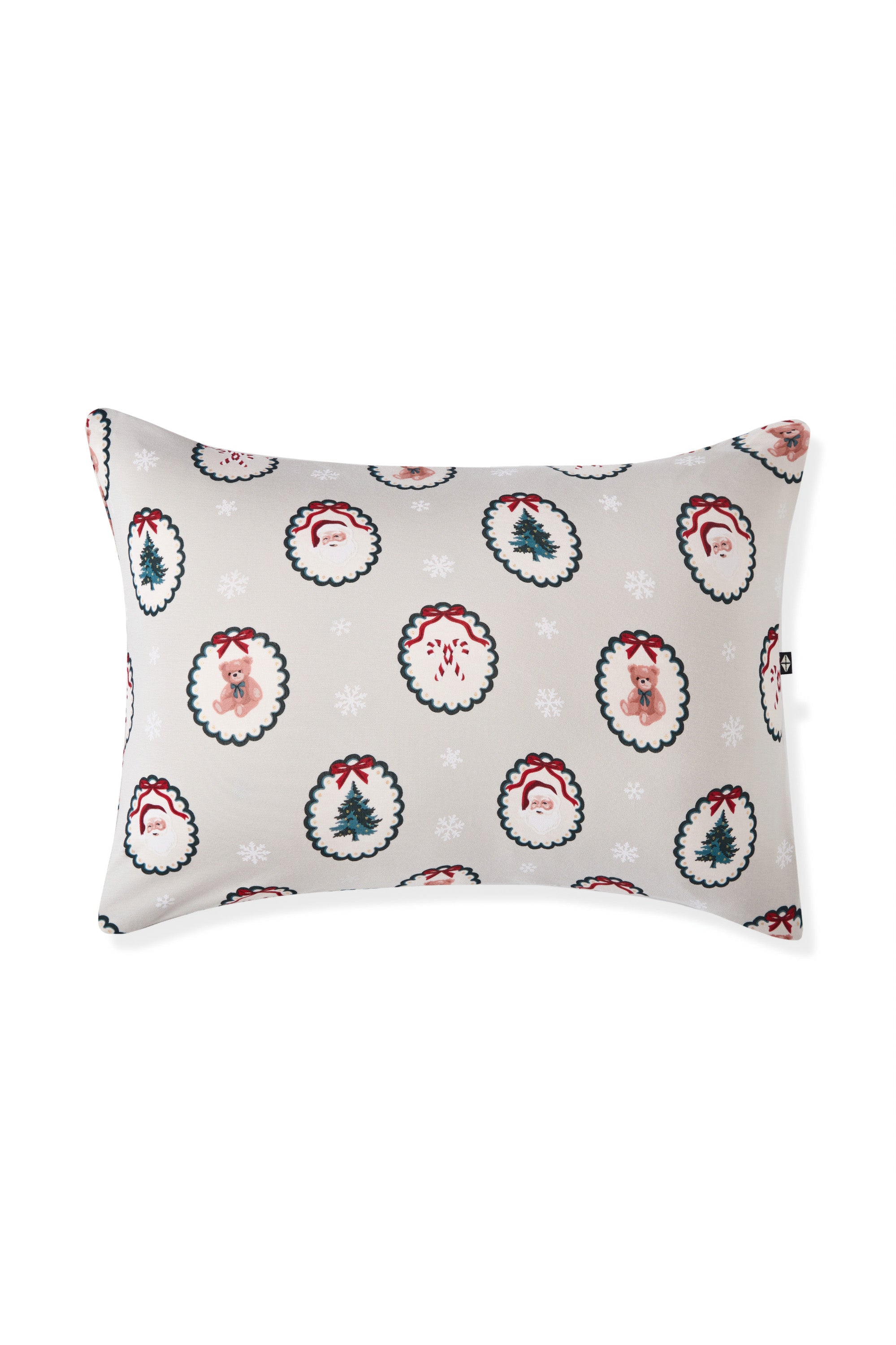 Toddler Pillowcase in Holiday Medallion print on a white background