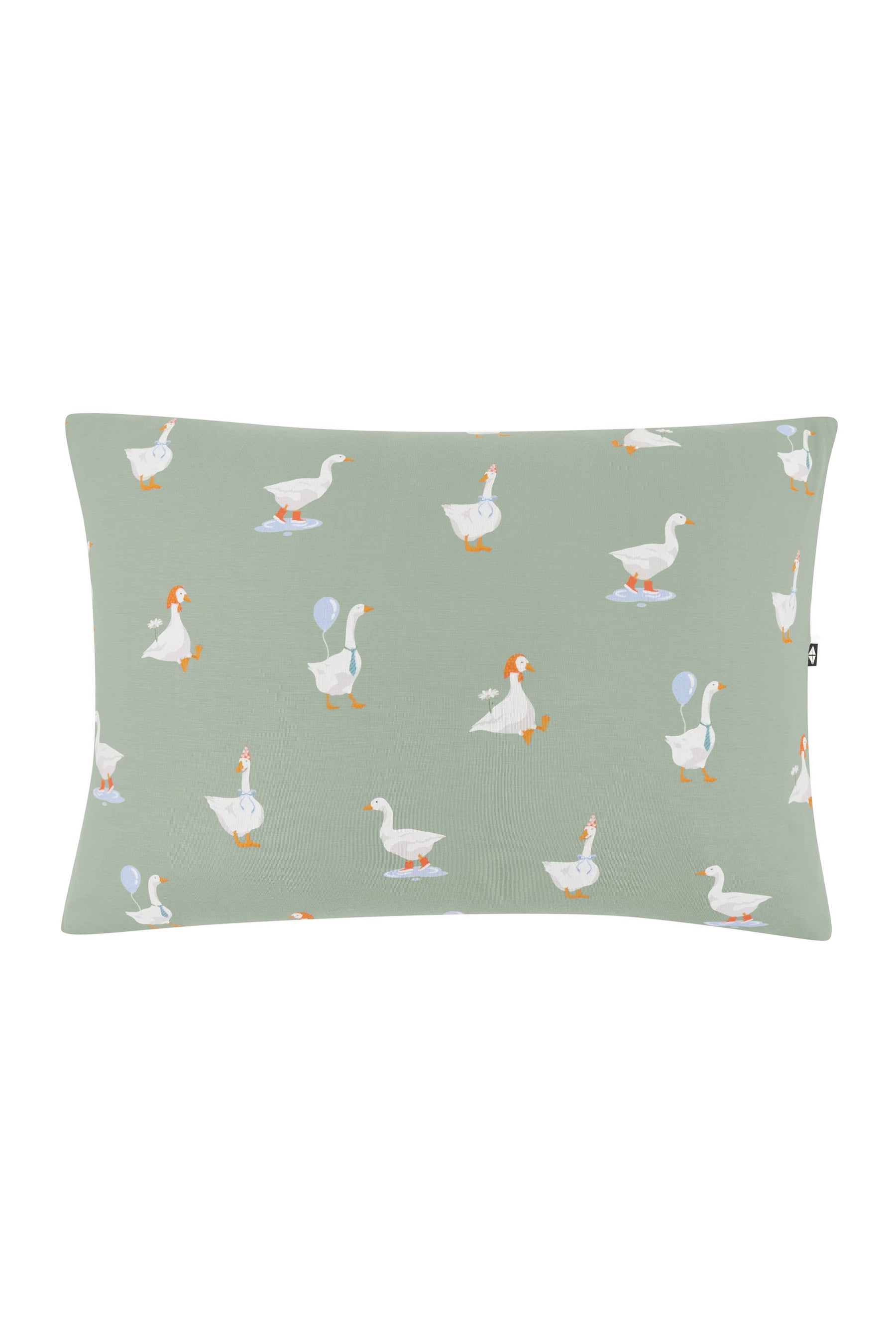 The front of the Toddler Pillowcase in Silly Goose