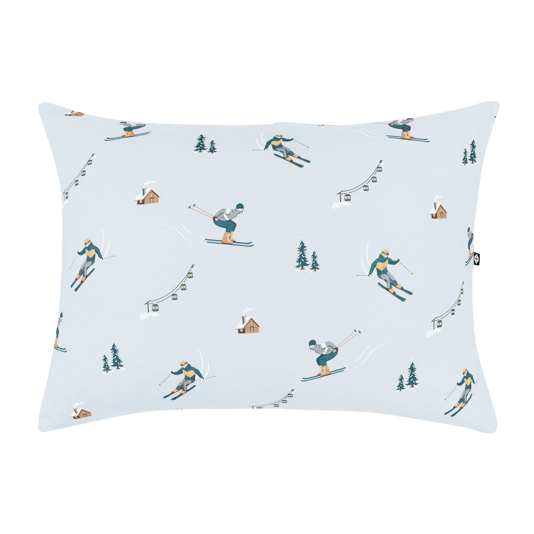 The front of the Toddler Pillowcase in Ski shown on a white surface