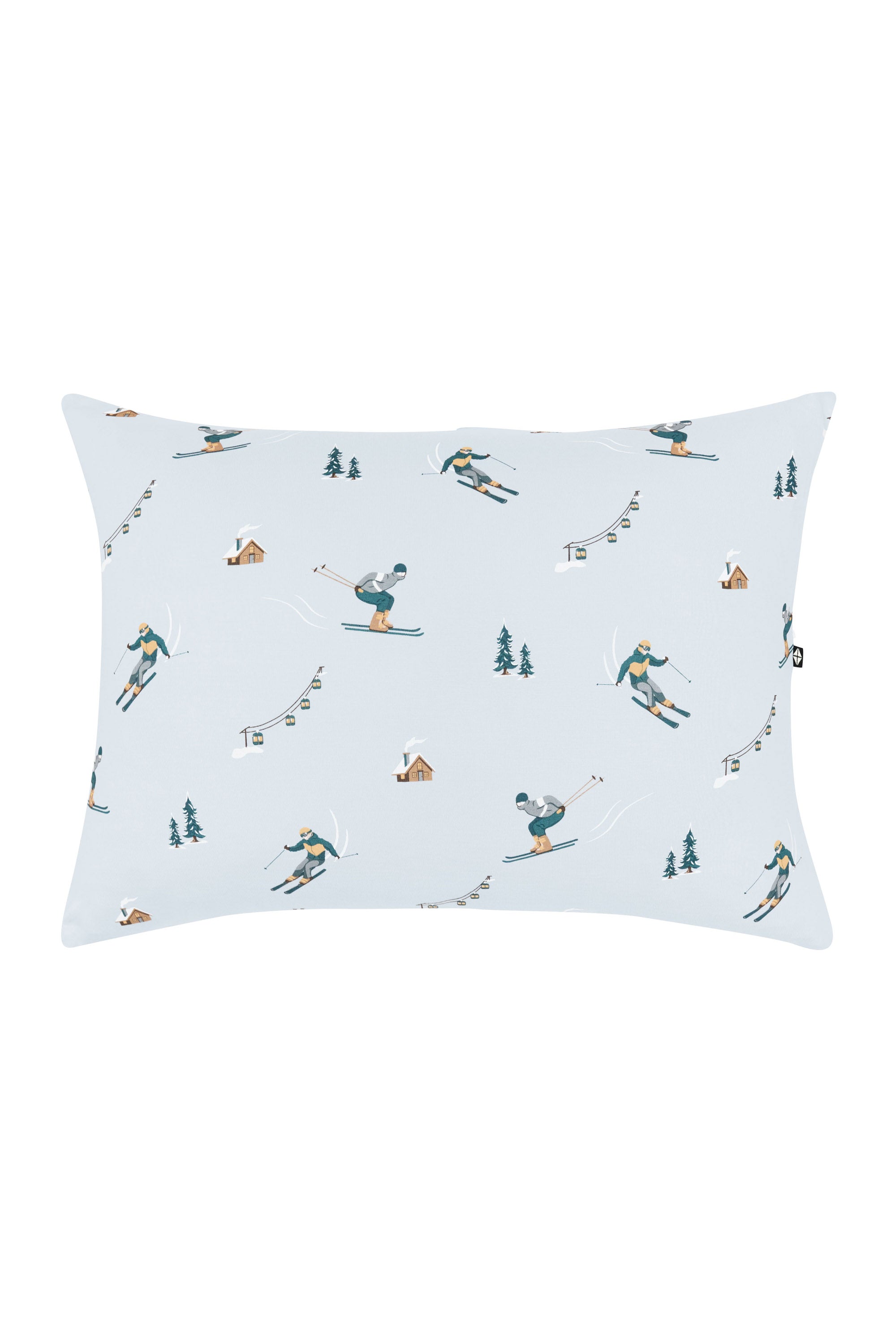The front of the Toddler Pillowcase in Ski shown on a white surface