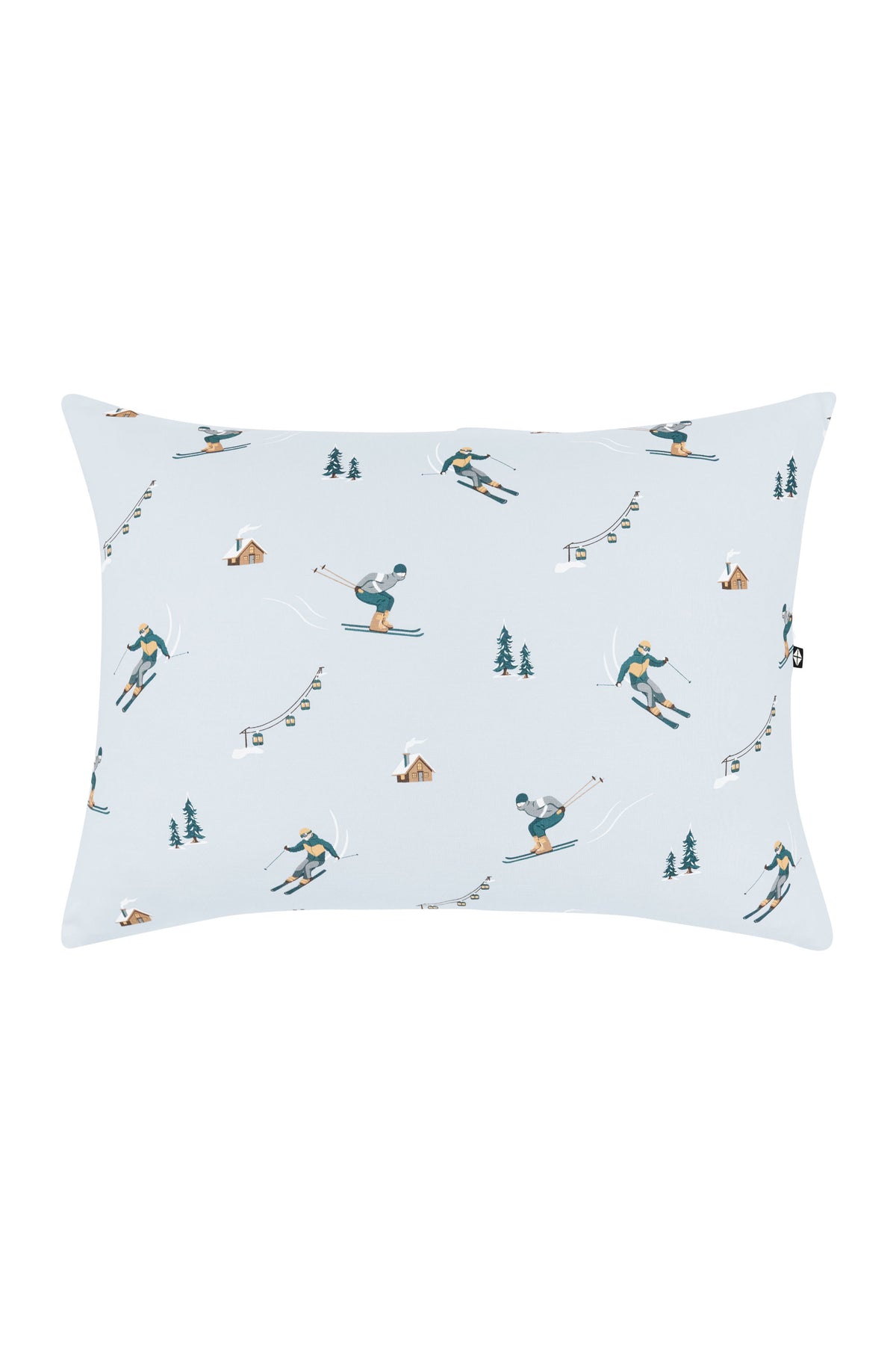 The front of the Toddler Pillowcase in Ski shown on a white surface