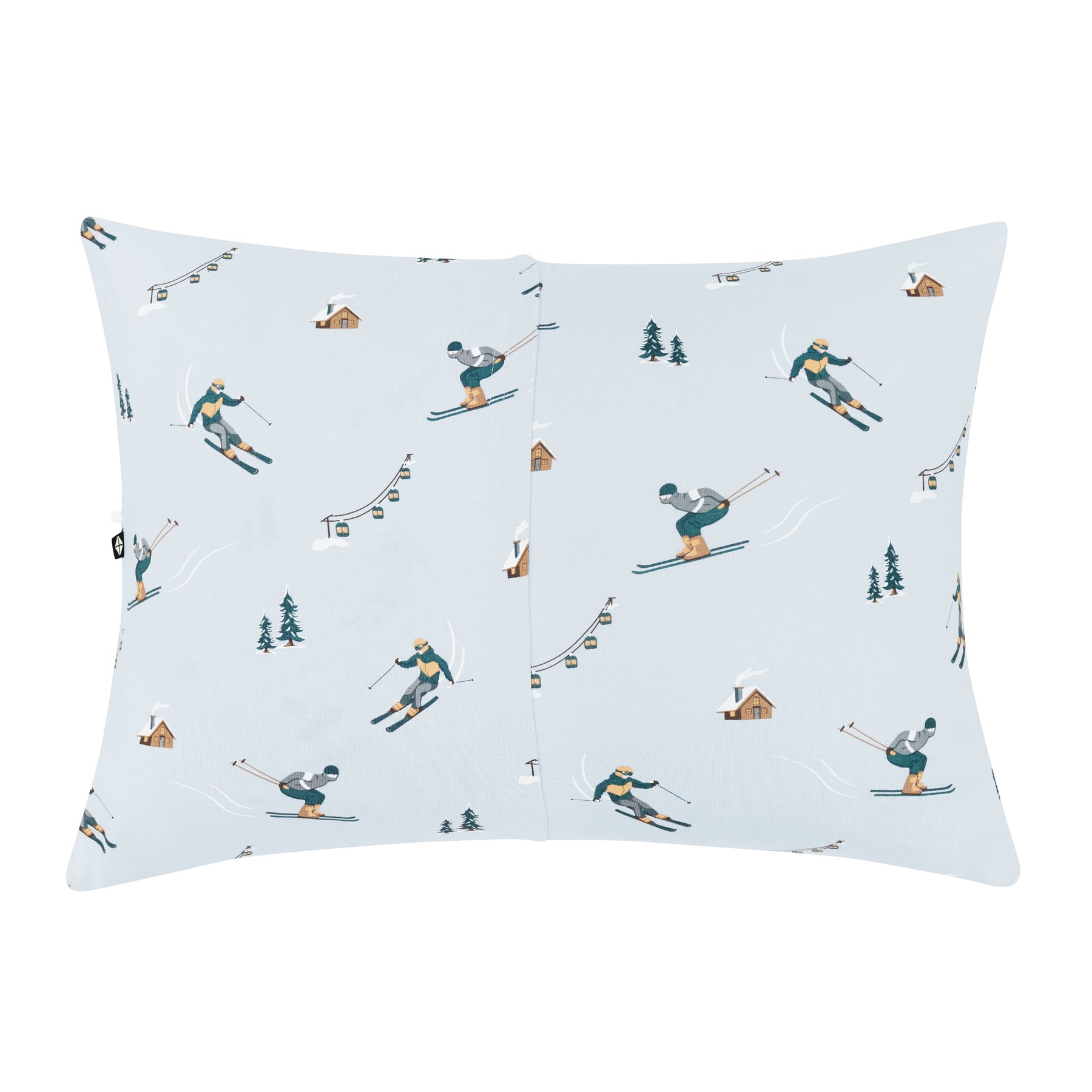 The back of the Toddler Pillowcase in Ski showing the envelope closure
