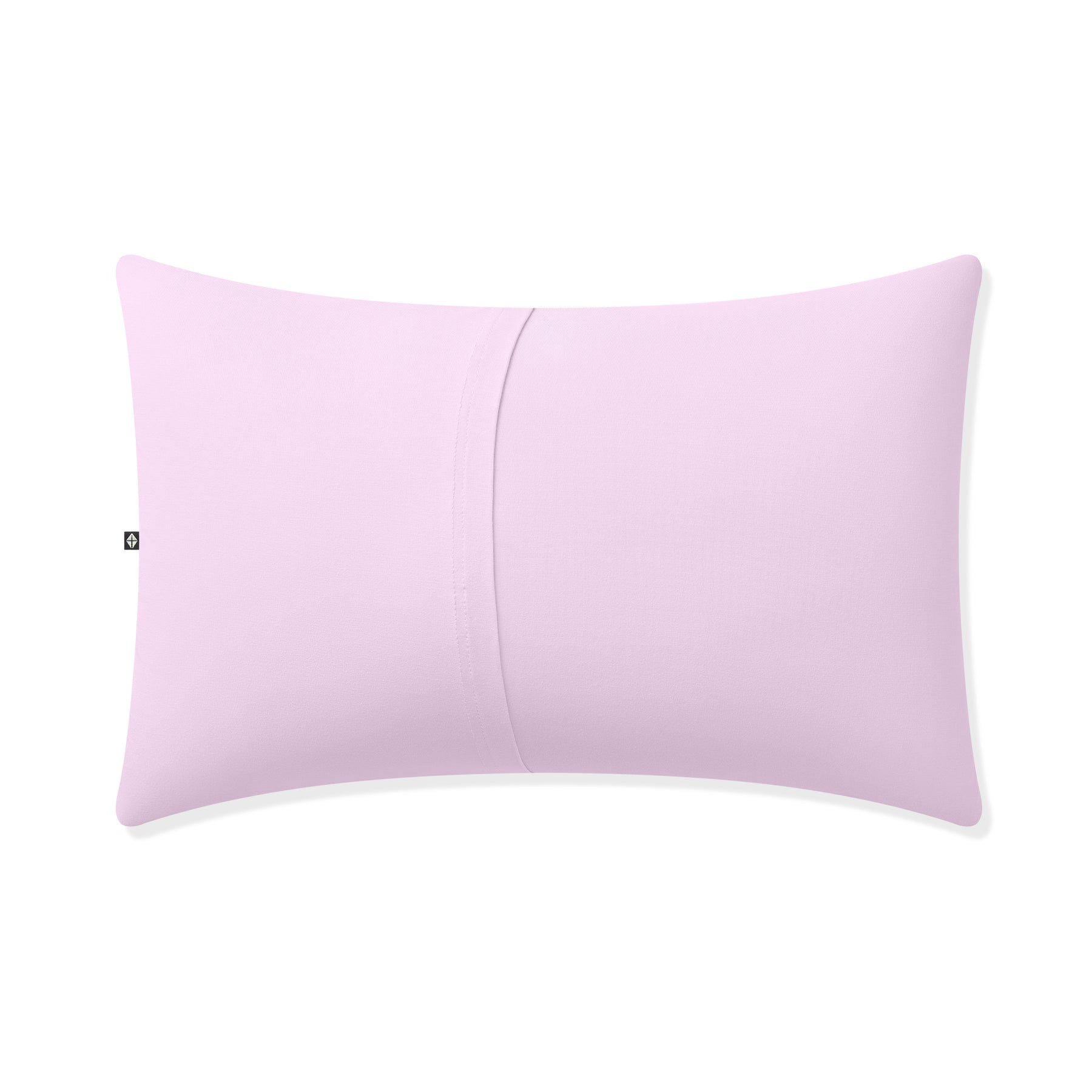 Light purple toddler pillow with envelope closure on a white background