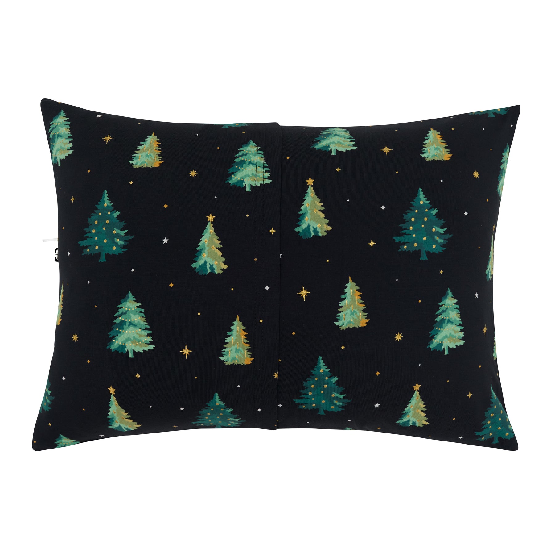 The back of the Toddler Pillowcase in Twinkle Tree showing the envelope closure