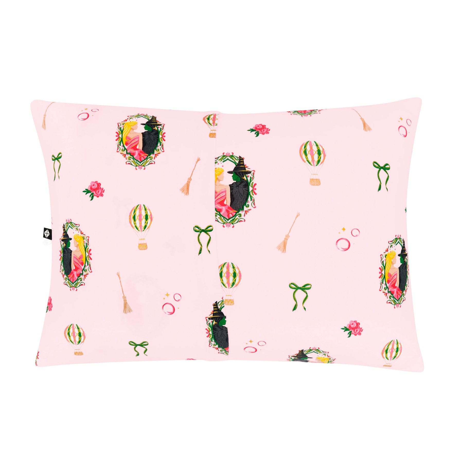 The back of the Toddler Pillowcase in Wicked showing the envelope closure