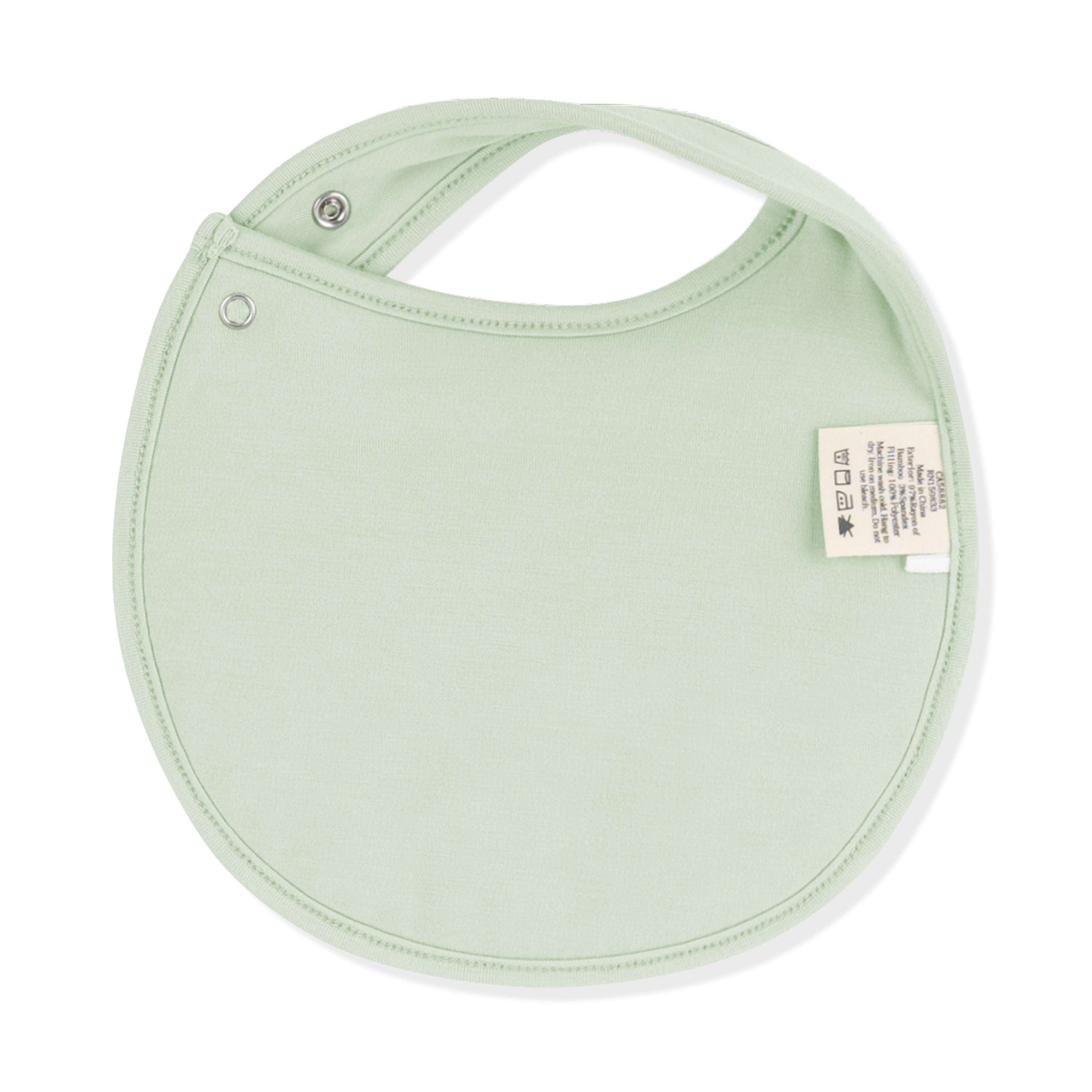 Back of the Cushy Bib in Basil