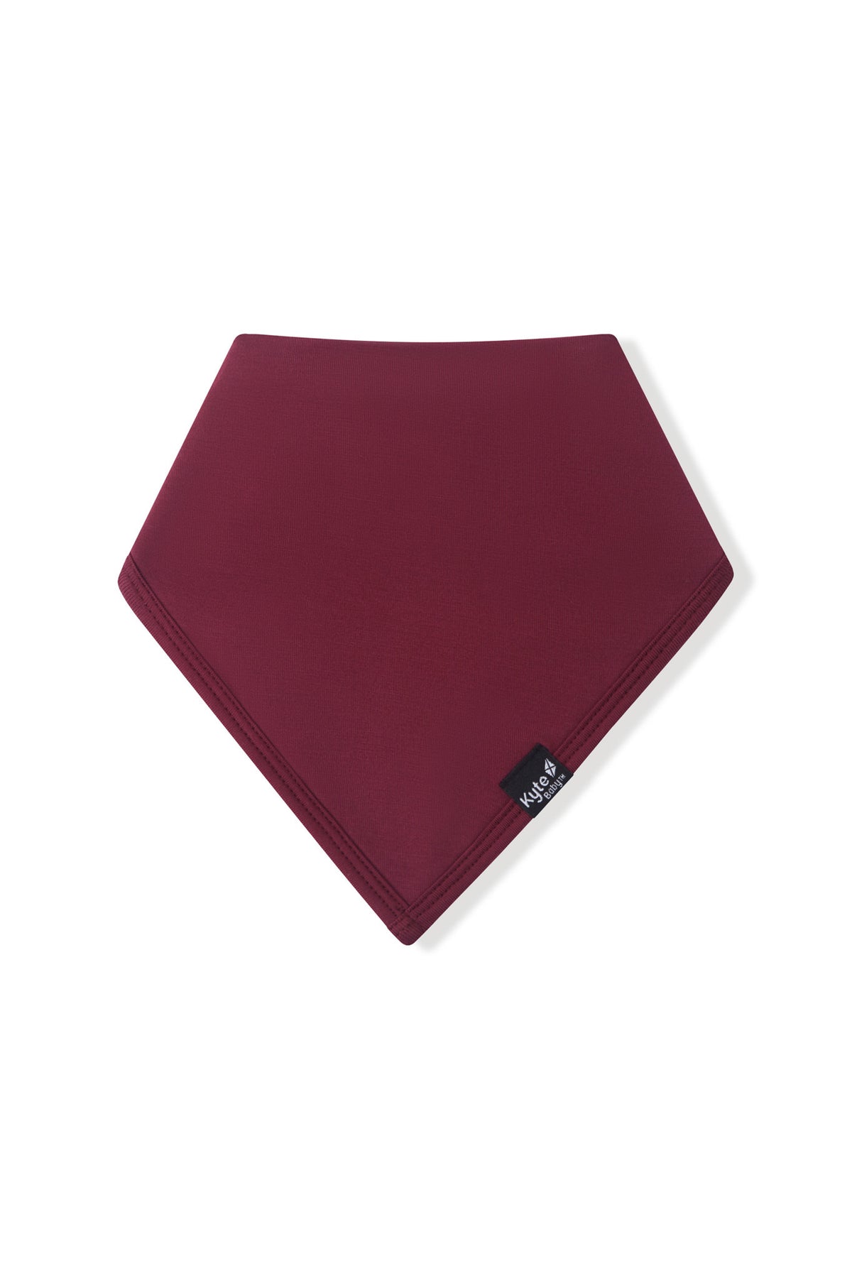 Front side of Bib in Burgundy on a white background