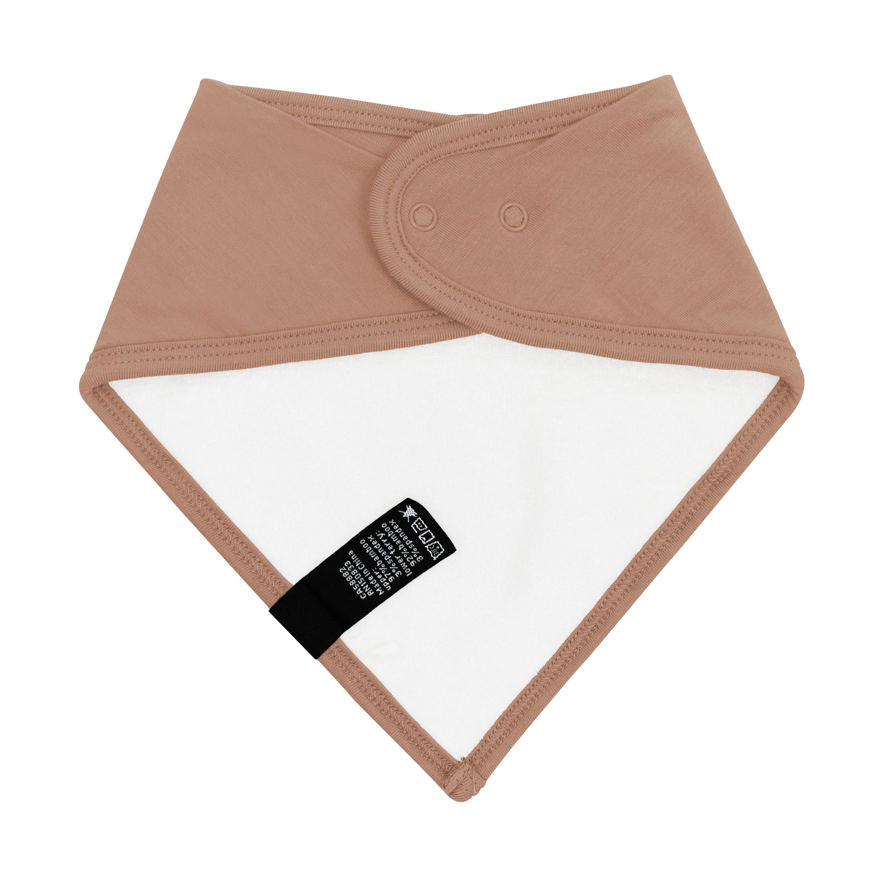 Bamboo Terry backing on Bib in Latte brown