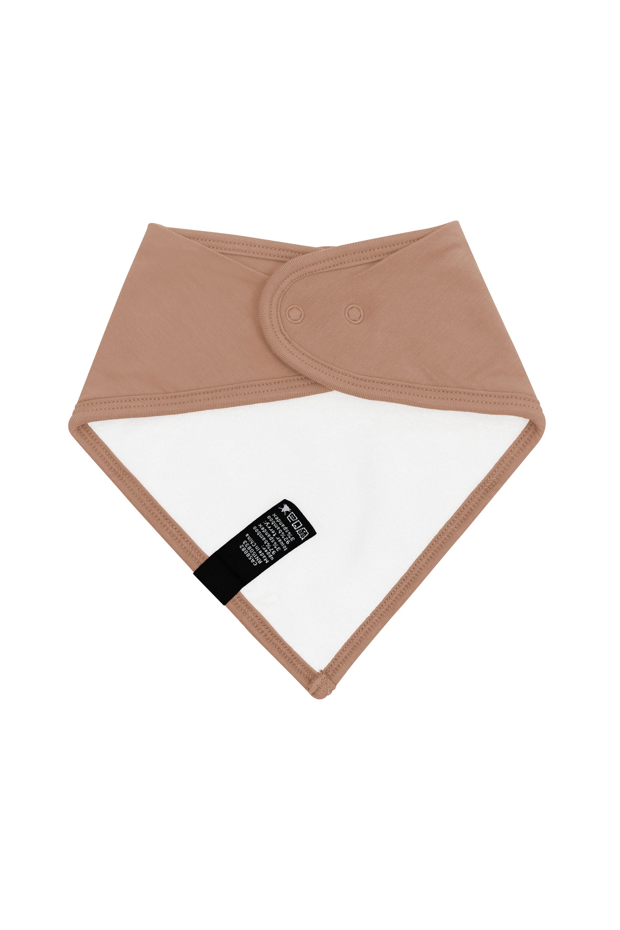 Bamboo Terry backing on Bib in Latte brown