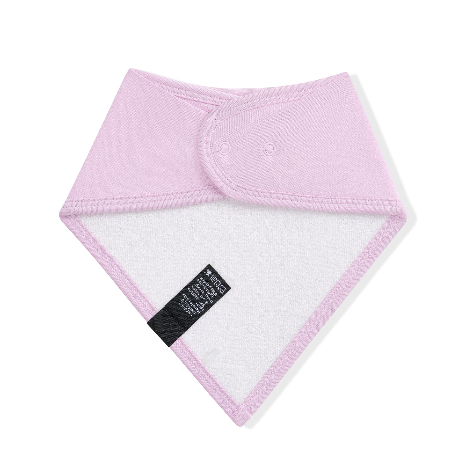 Purple baby bib with white center on a white background