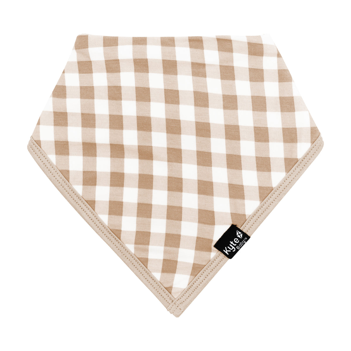 Holiday Bib in Gingham Bisque