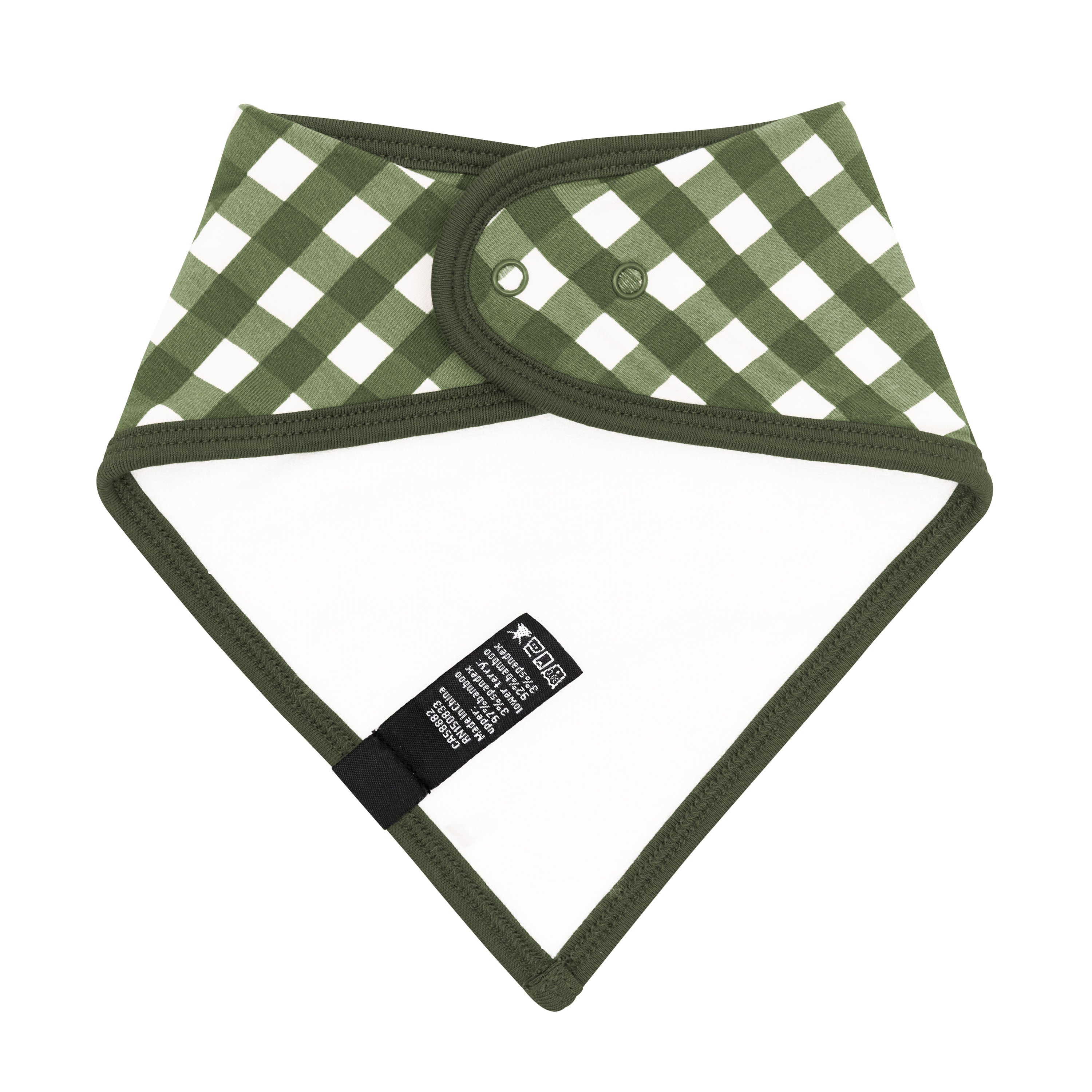 Snap Bib in Gingham Fir