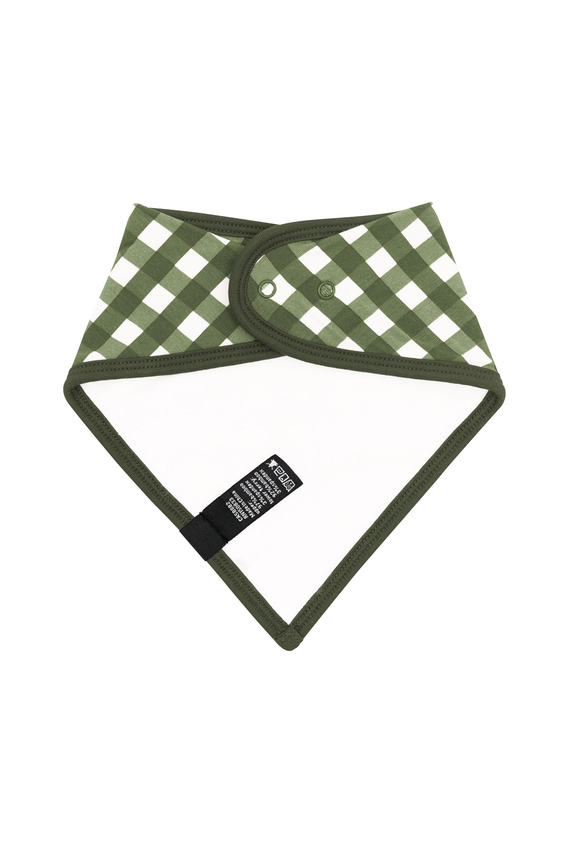 Snap Bib in Gingham Fir