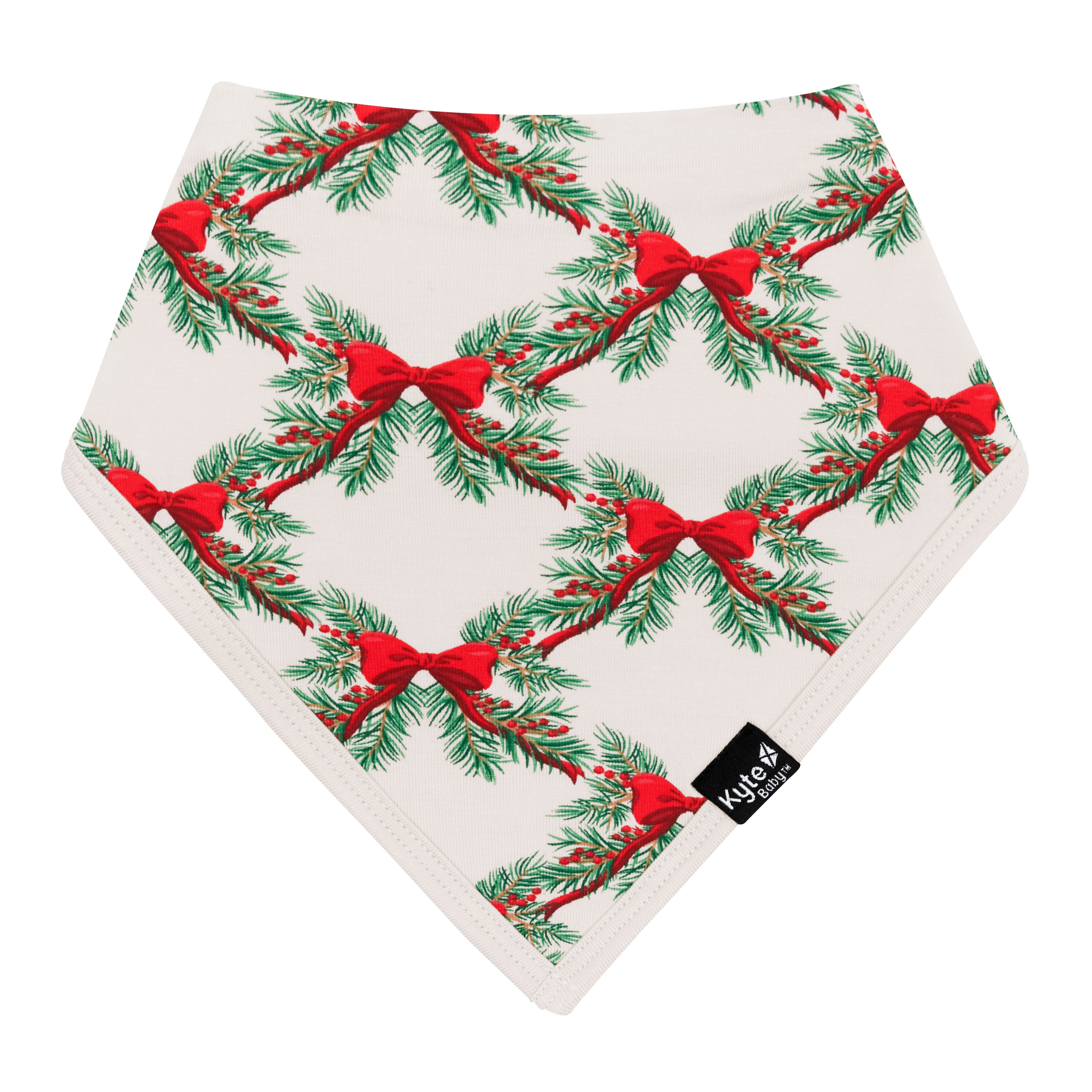 Front of the Bib in Holiday Bow