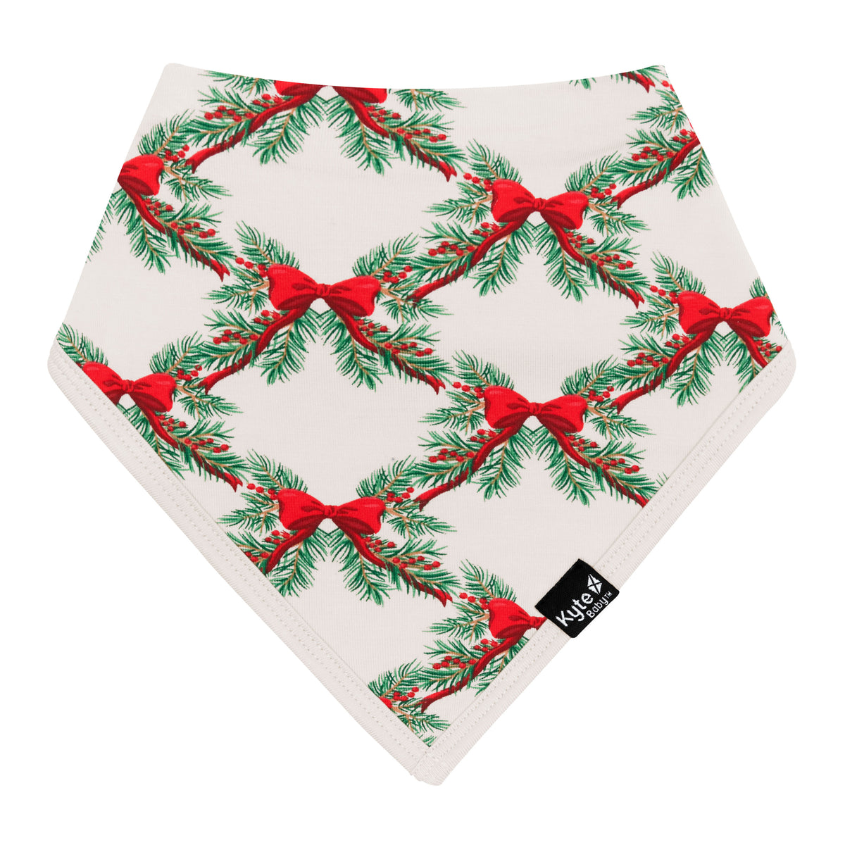 Front of the Bib in Holiday Bow
