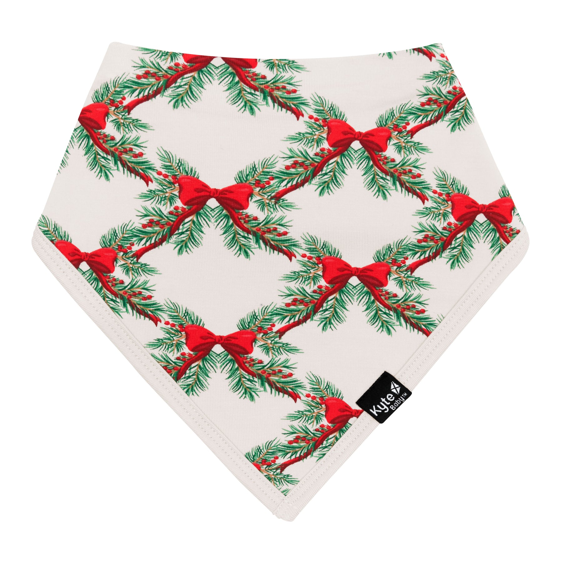 Front of the Bib in Holiday Bow
