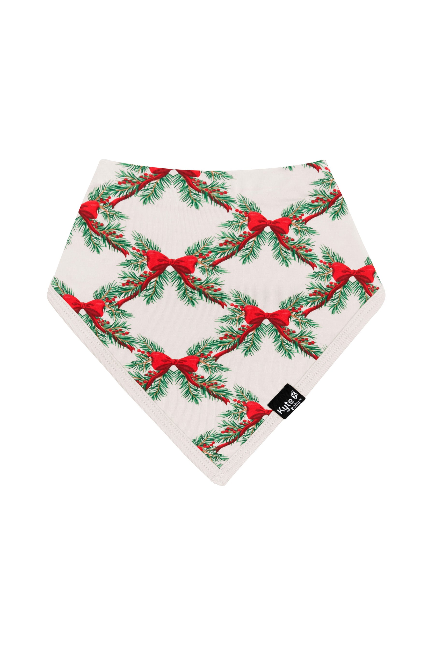 Front of the Bib in Holiday Bow