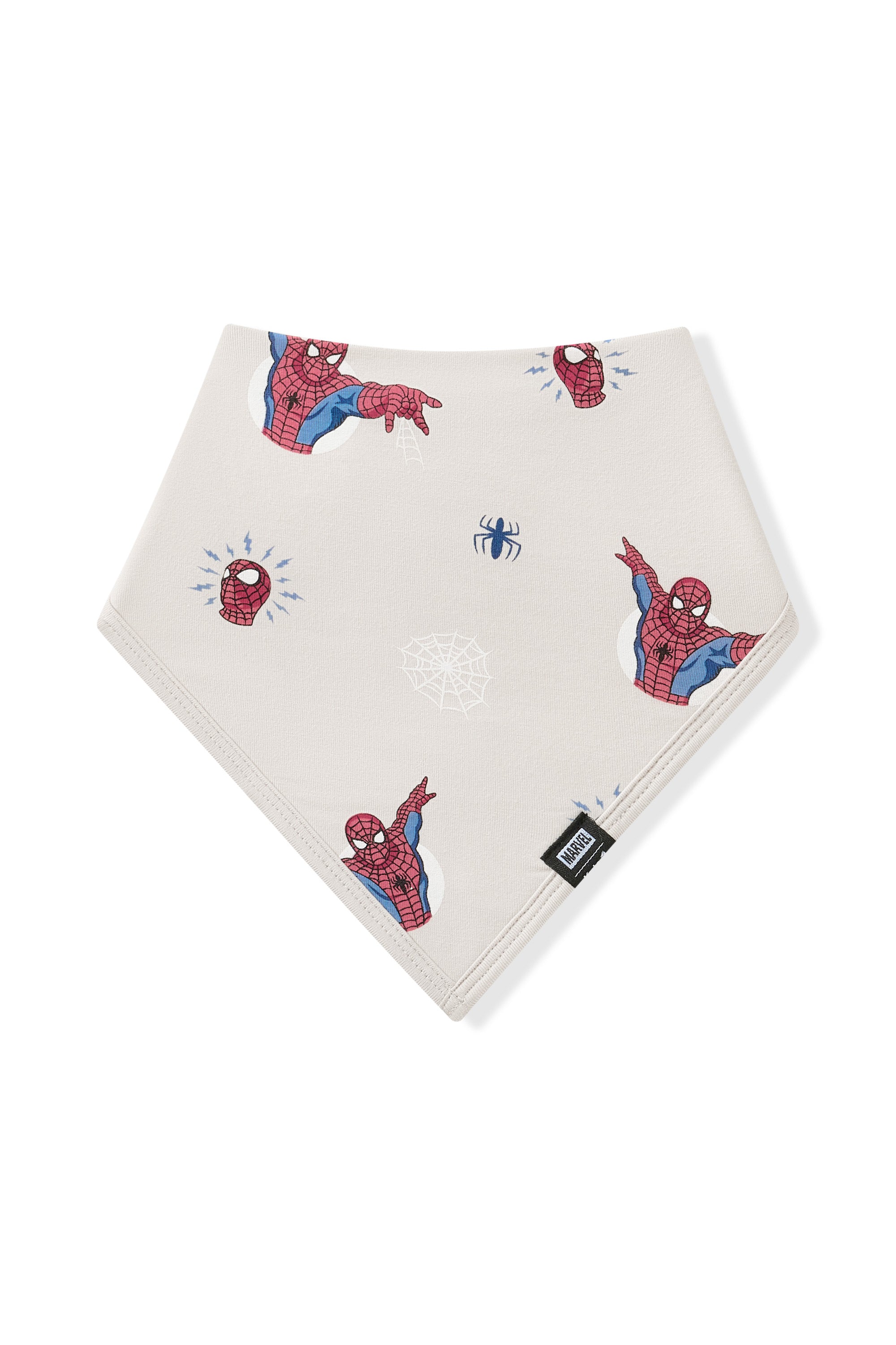 Oat Bib with Spider-Man print on a white background