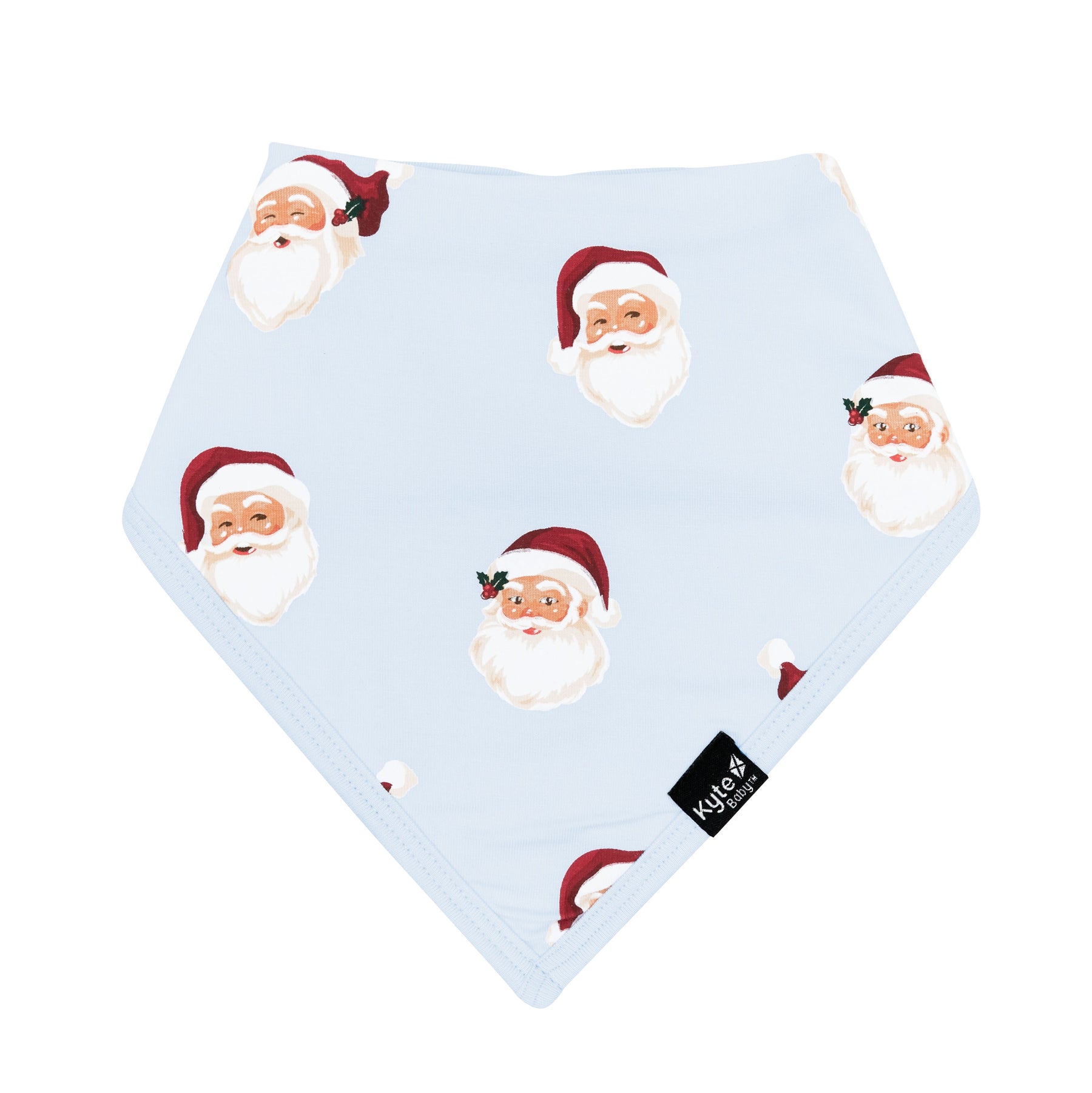 Front of the Bib in Vintage Santa