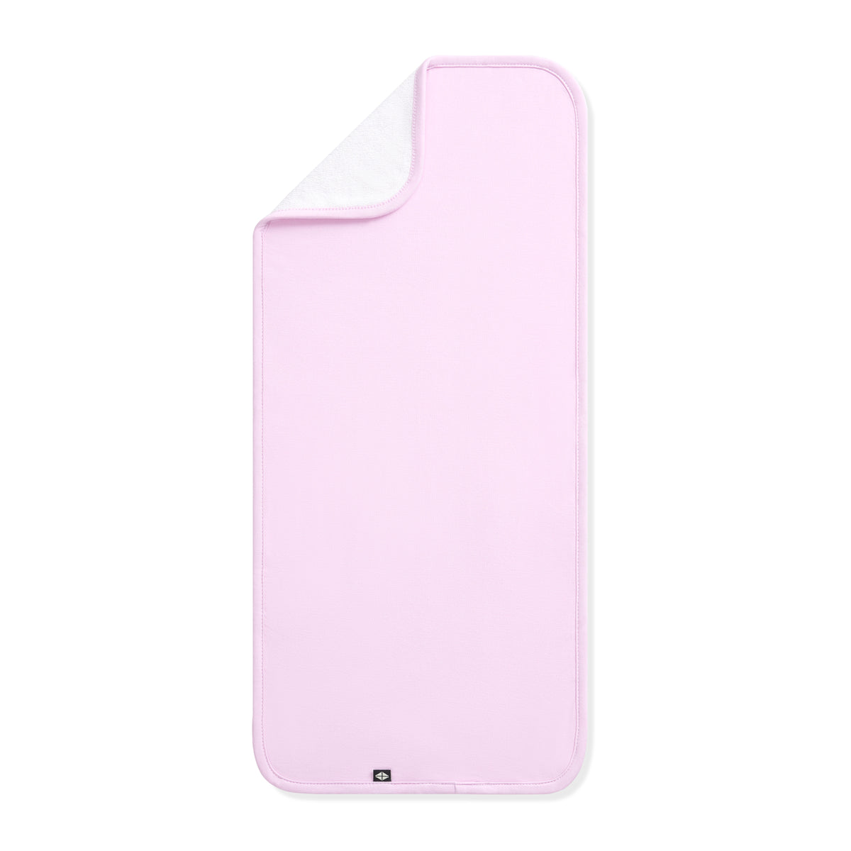 Purple burp cloth on a white background