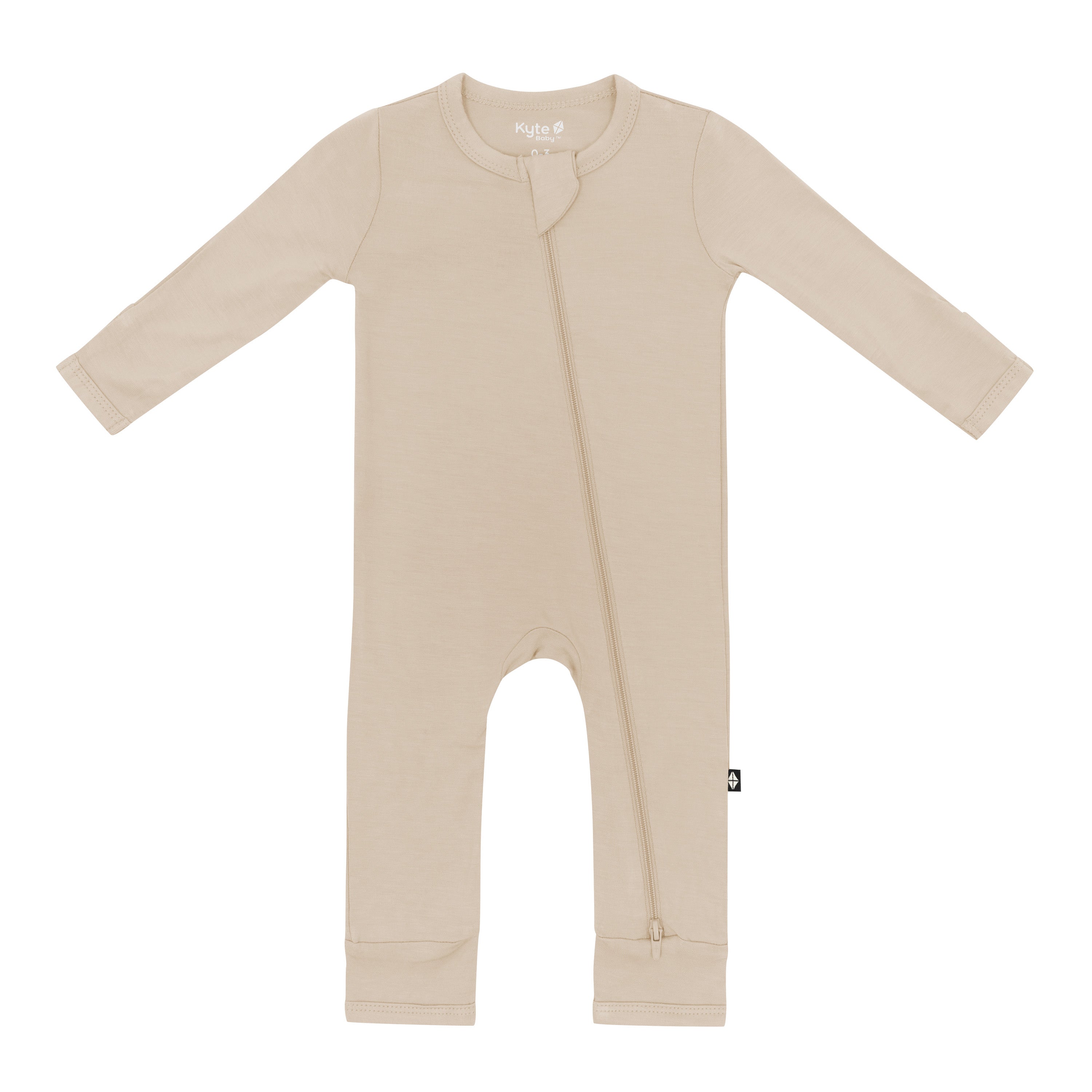 Zippered Romper in Almond