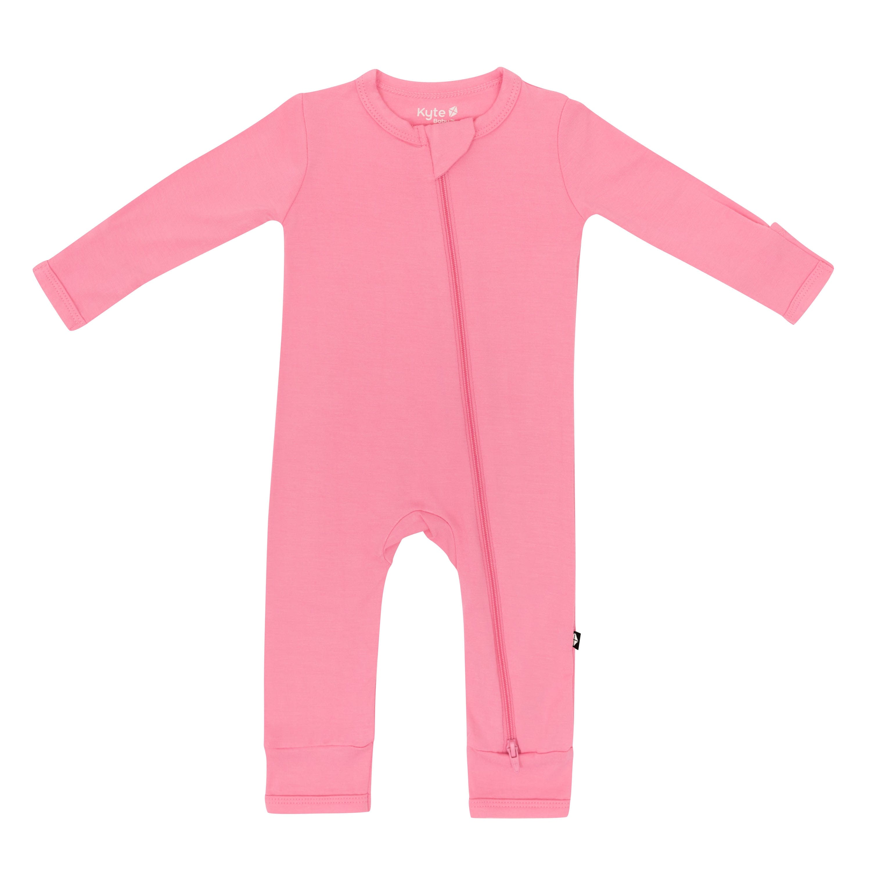 Kyte Baby Zippered Romper in Guava