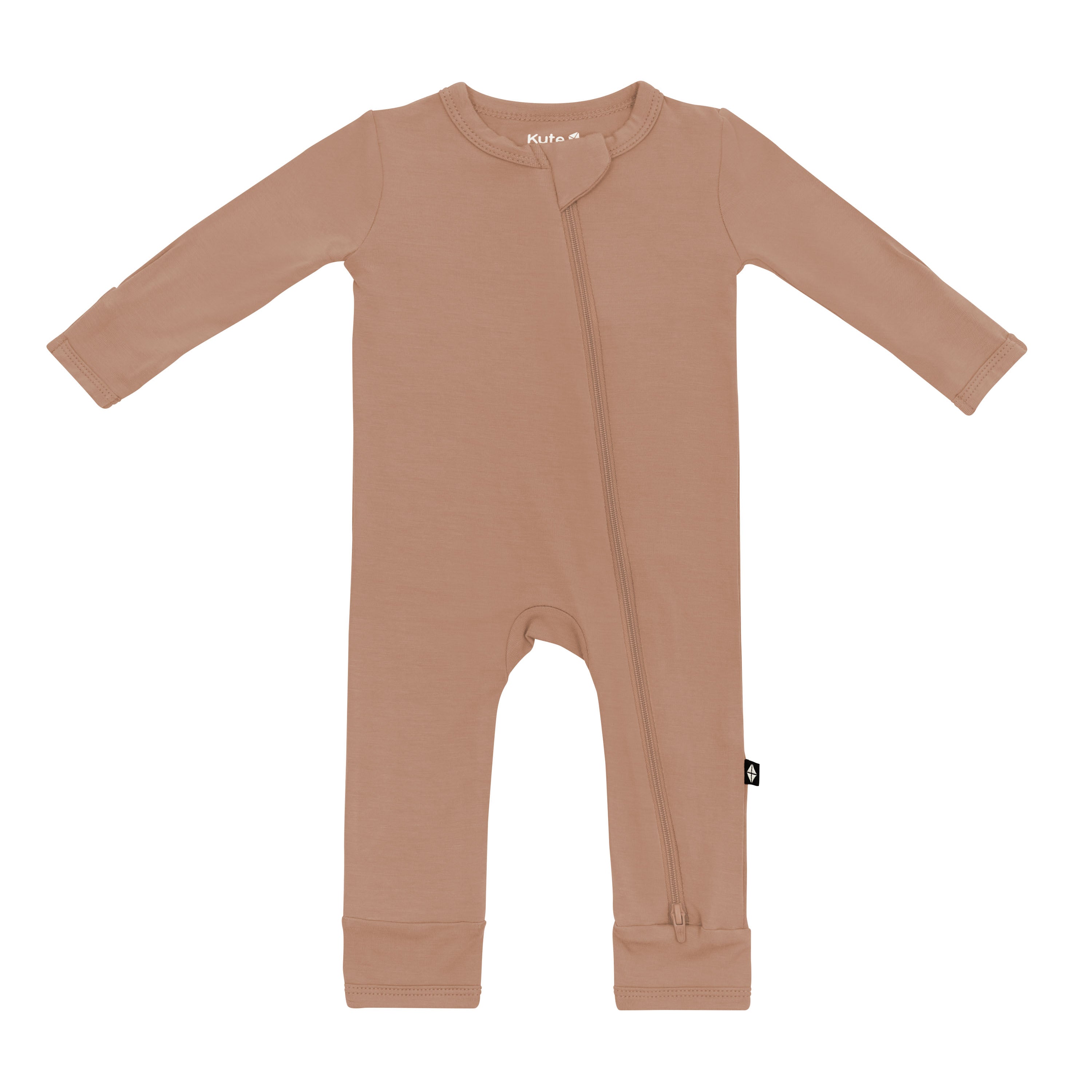 Product photo of the Zippered Romper in Latte