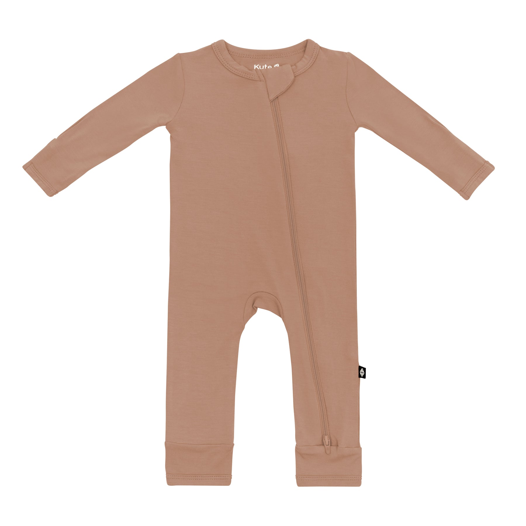 Product photo of the Zippered Romper in Latte