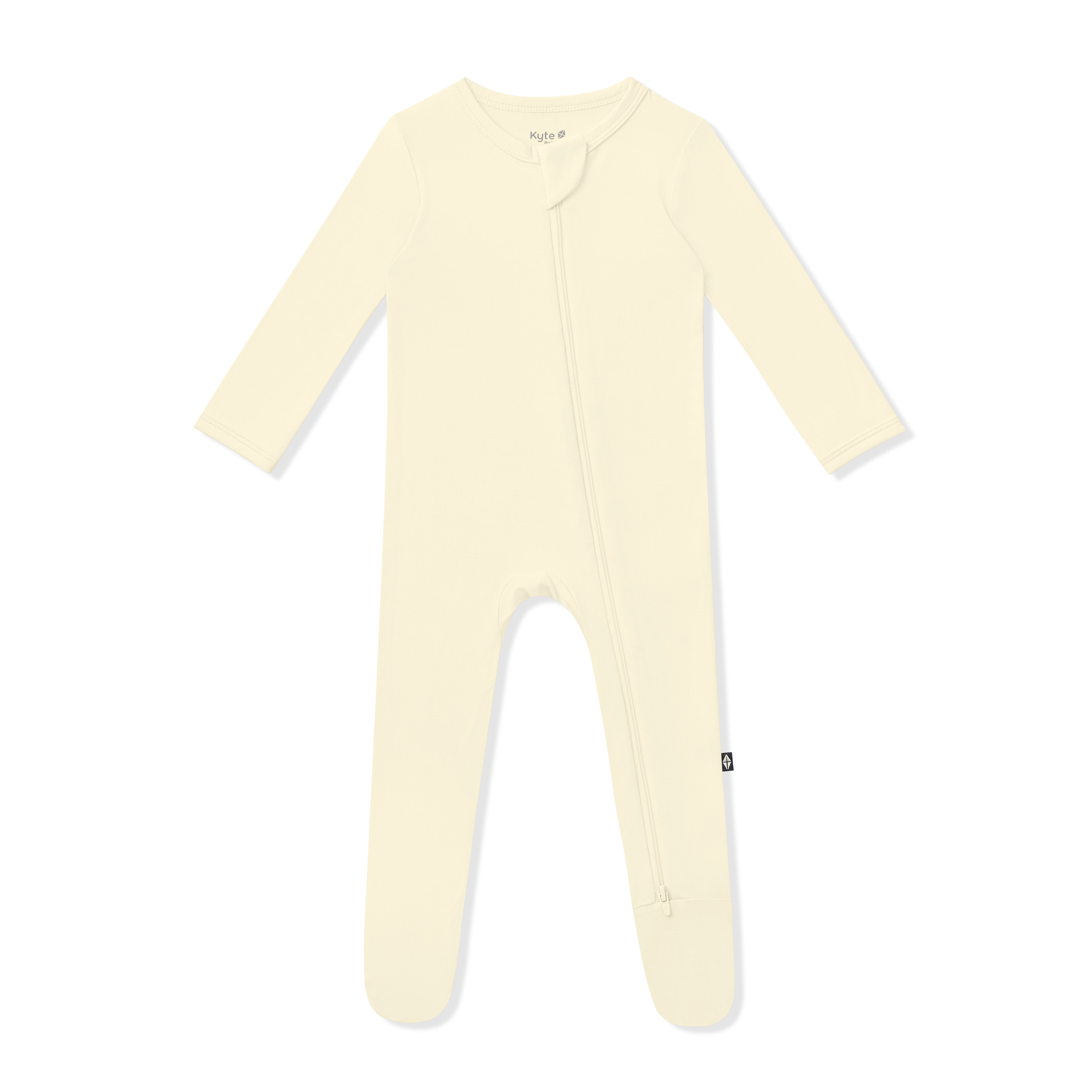 Product photo of the Zippered Footie in Chamomile