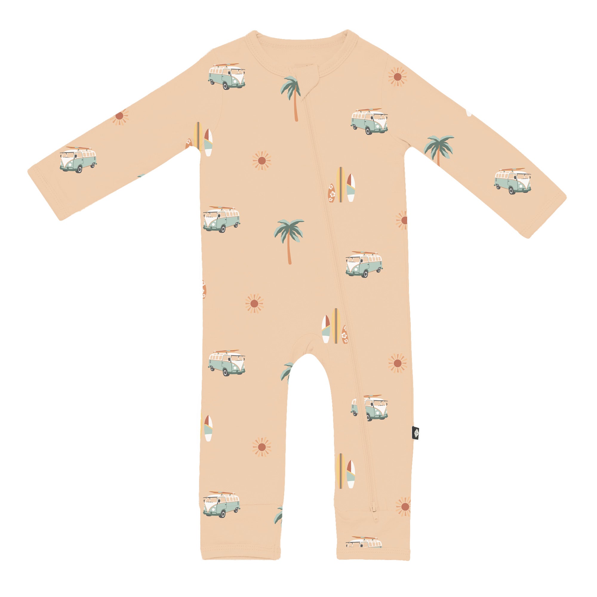 Product photo of Zippered Romper in Surf