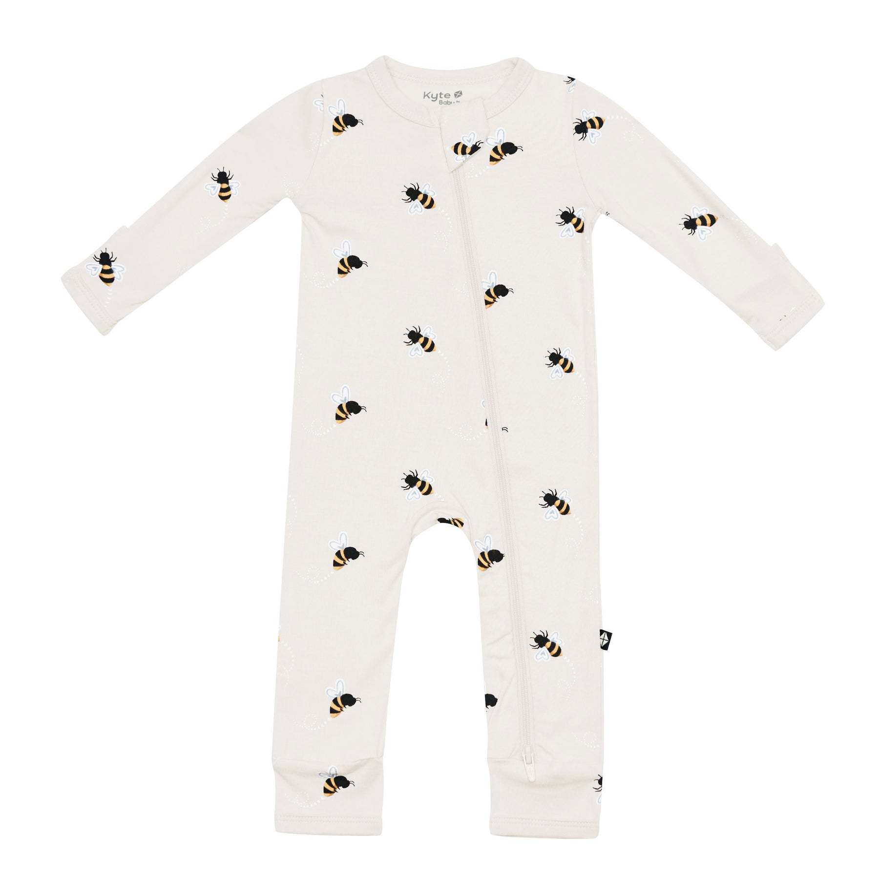 Product photo of Bee Mine zippered romper