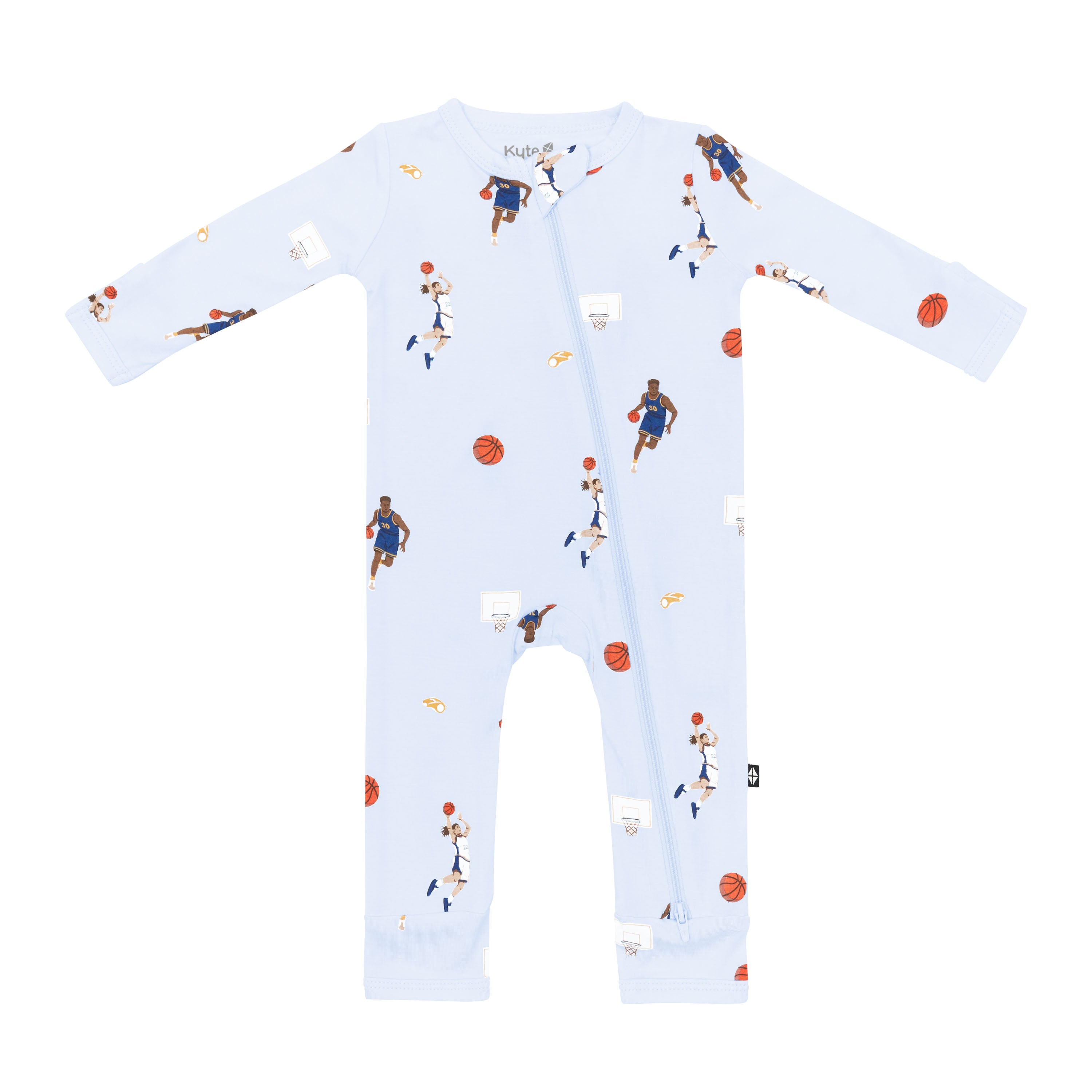Product photo of the Zippered Romper in Basketball