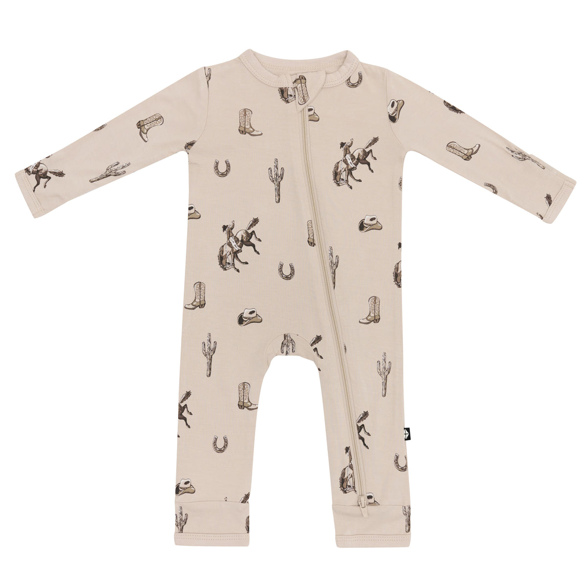 Product photo of the Zippered Romper in Classic Cowboy