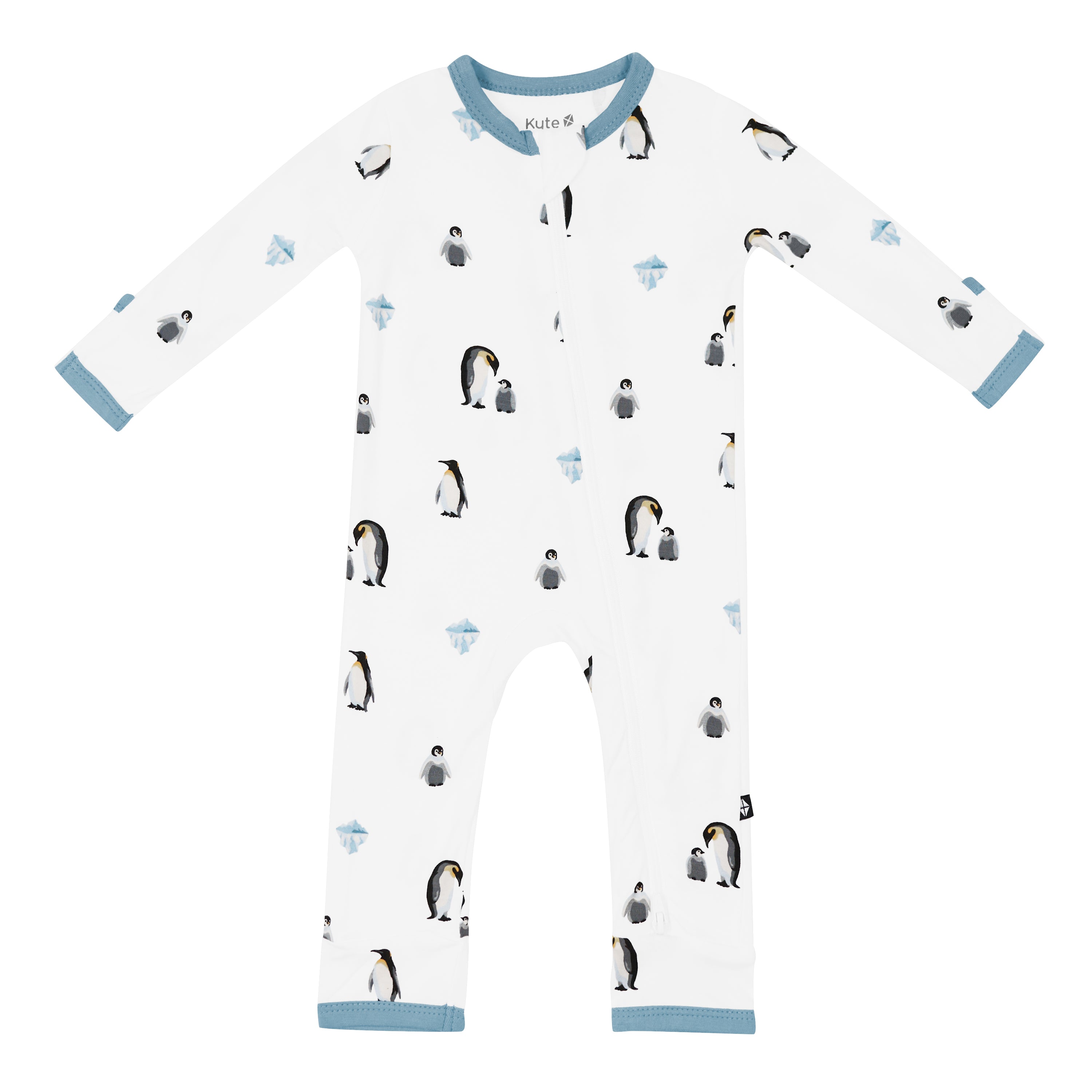 Zippered Romper in Penguin