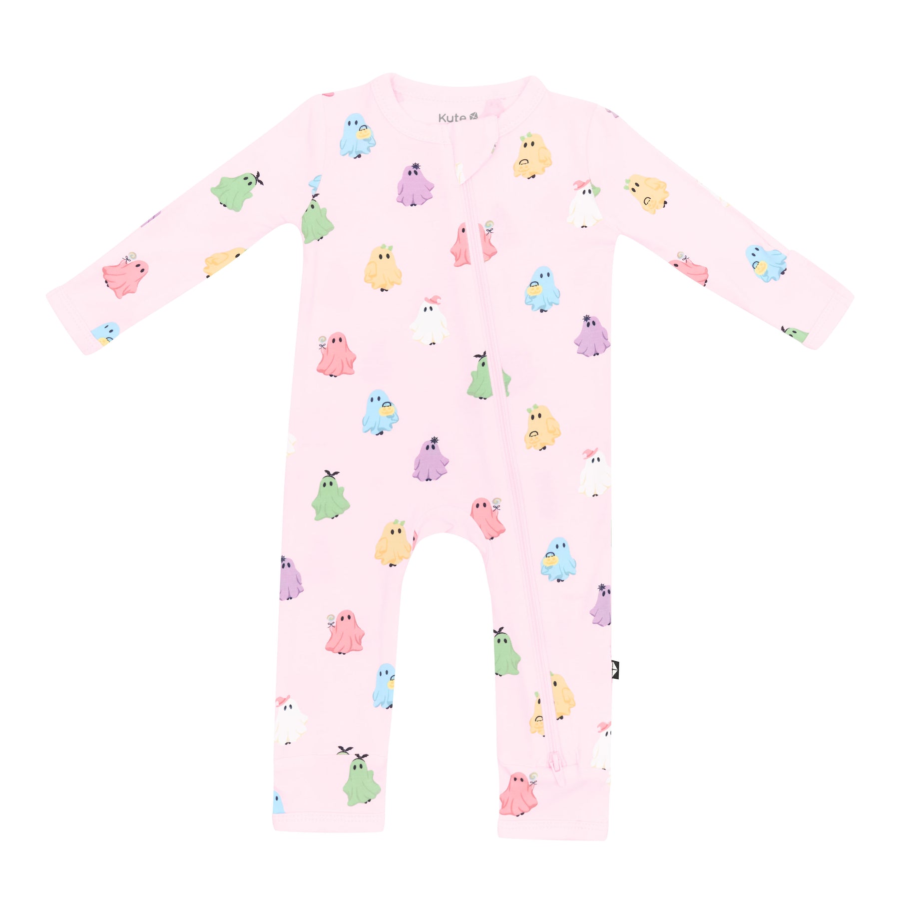 Product photo of the Zippered Romper in Pastel Ghost
