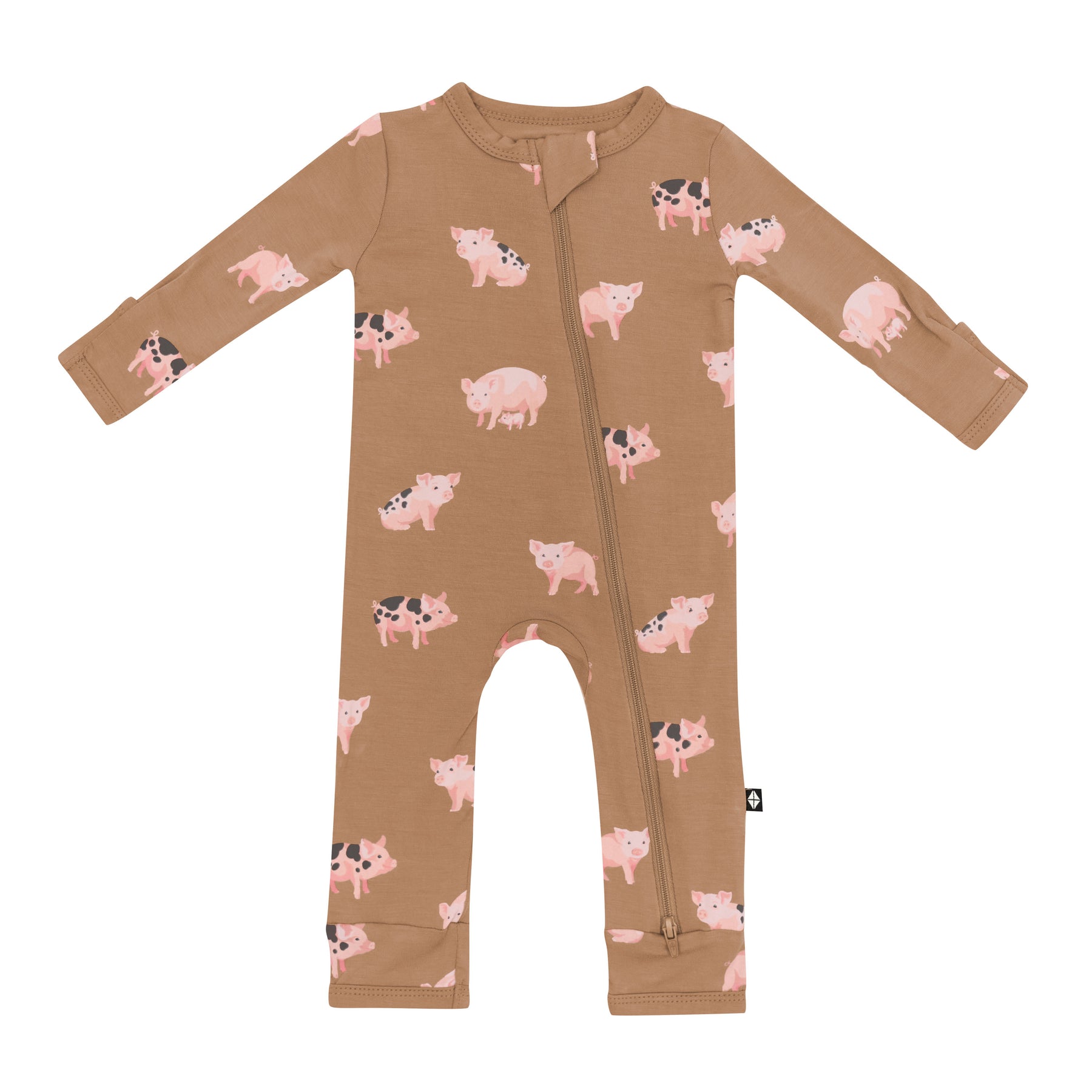 Product photo of the Zippered Romper in Pig