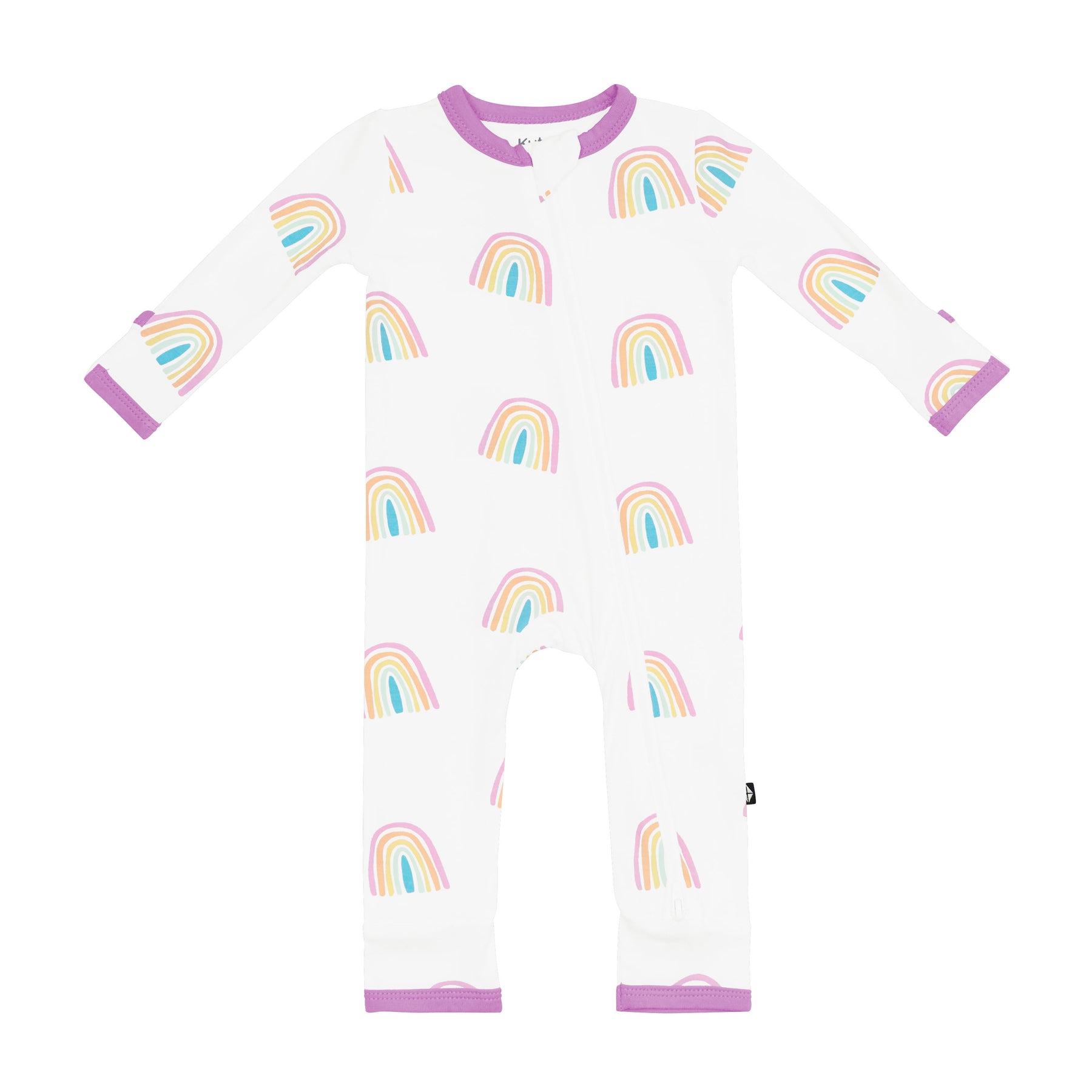 Zippered Romper in Poi Rainbow