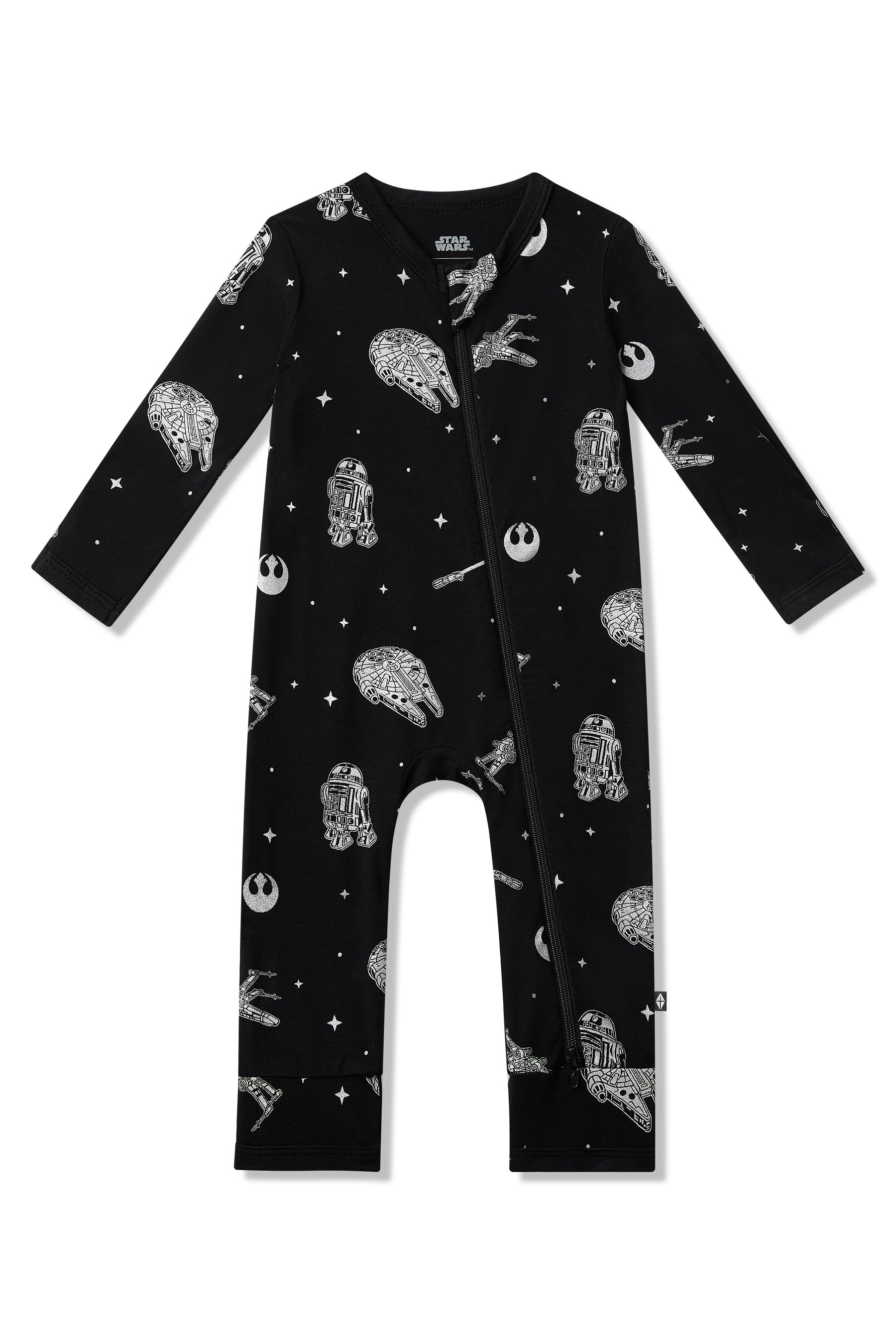 Product photo of the Zippered Romper in STAR WARS™ shown on a white background